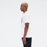 New Balance Men Essentials Reimagined Graphic Cotton Jersey Short Sleeve T-shirt White MT31521-WT - T-SHIRTS - Canada