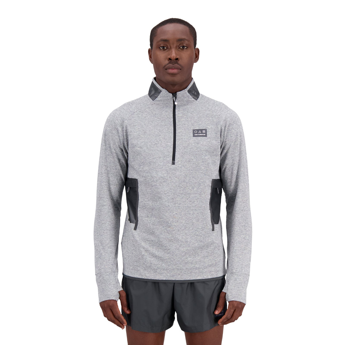 New Balance Men Impact Run AT 1/2 Zip Spinnex Grey MT31273-SXY - SWEATERS - Canada Main image