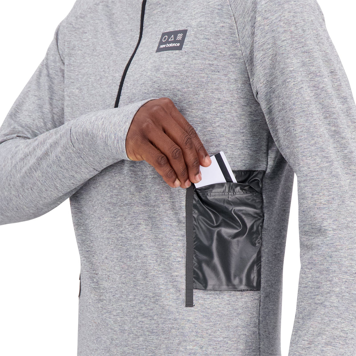 New Balance Men Impact Run AT 1/2 Zip Spinnex Grey MT31273-SXY - SWEATERS - Canada