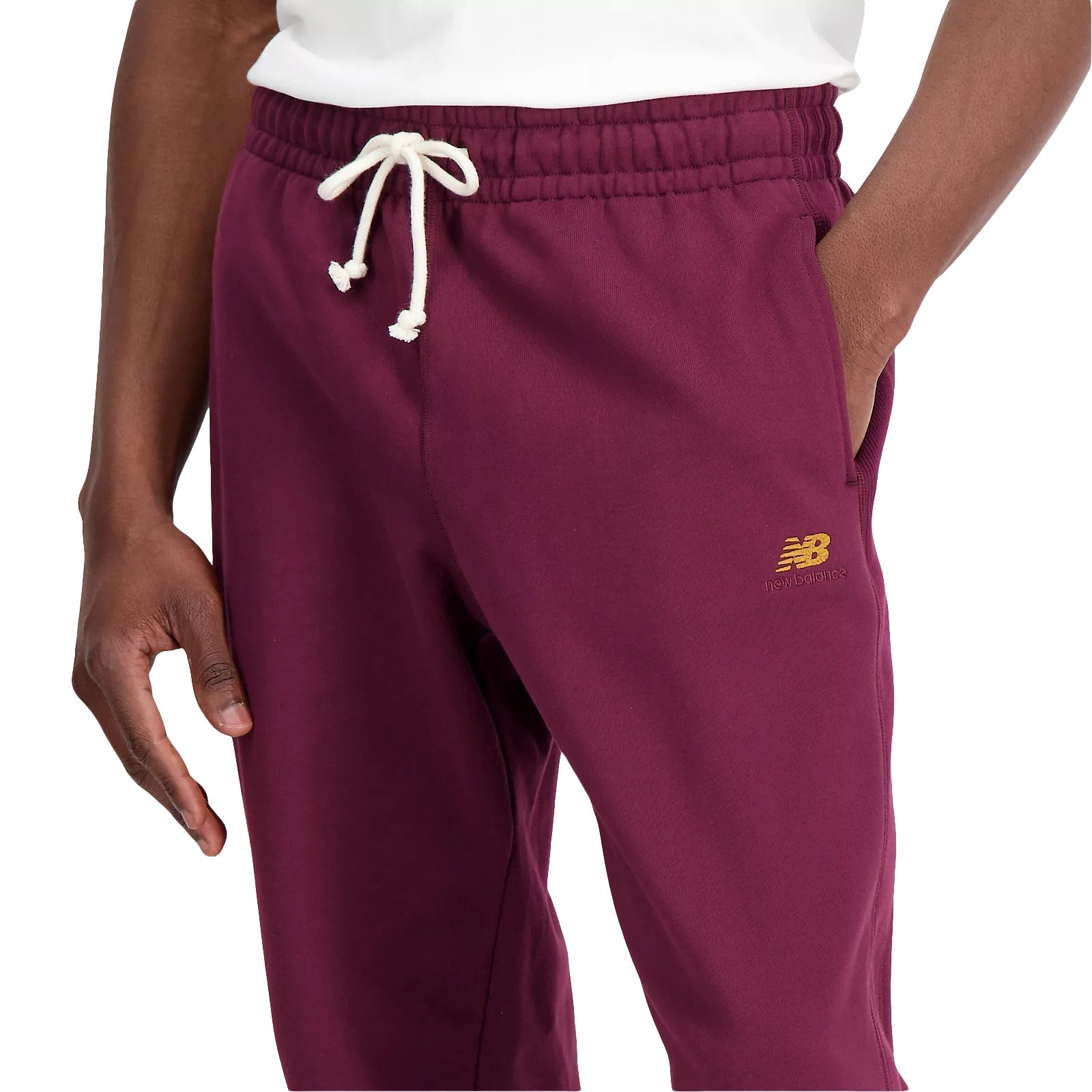 New Balance Men Remastered French Terry Sweatpant Burgundy MP31503-NBY - BOTTOMS - Canada