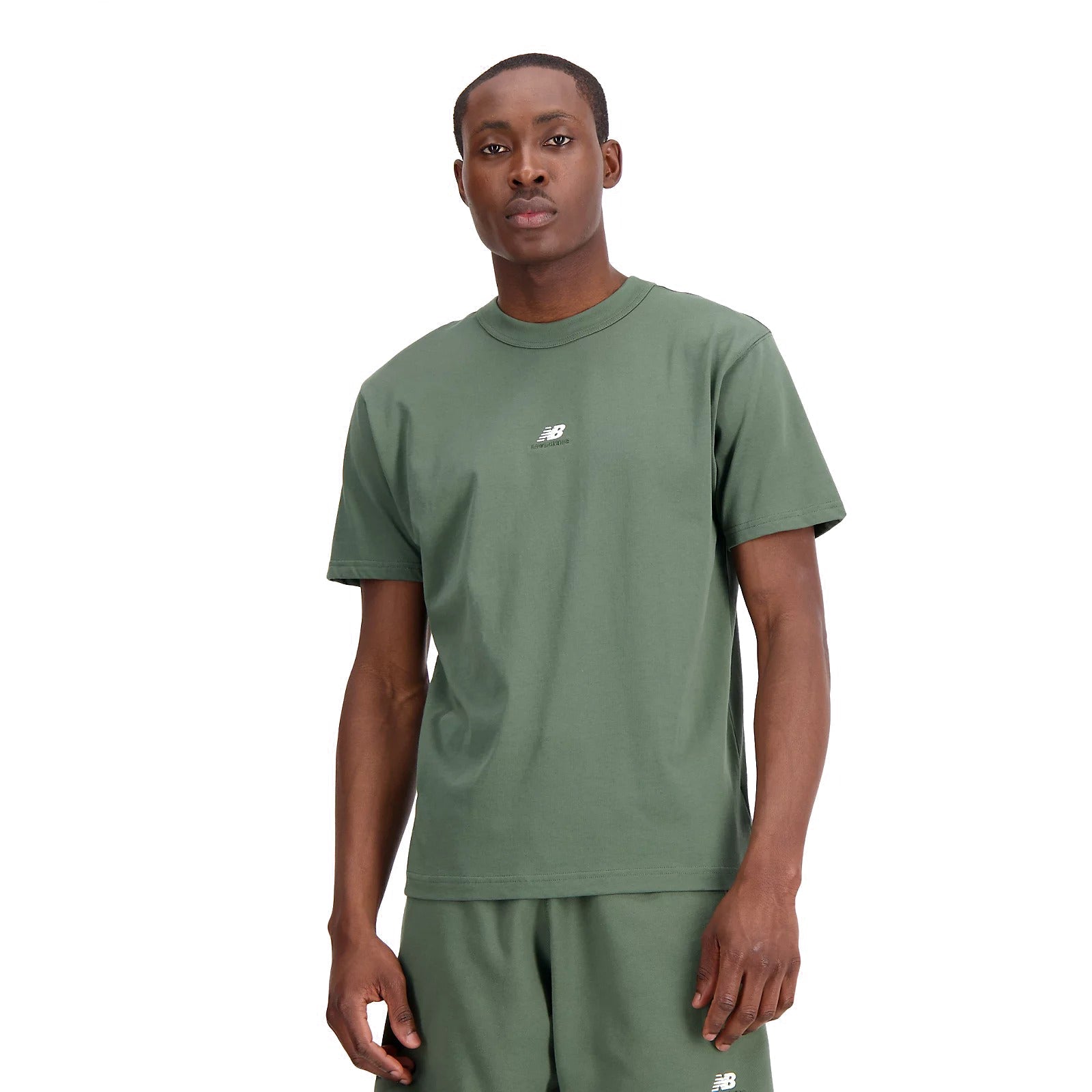 New Balance Men Sport Essentials Premium Cotton T-Shirt Deep Olive MT31504-DON - T-SHIRTS - Canada