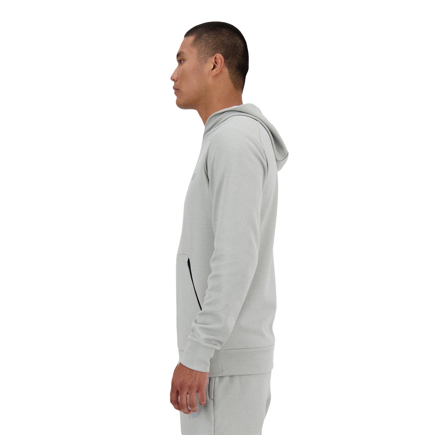 New Balance Men Tech Knit Hoodie Athletic Grey MT41139-AG Secondary image