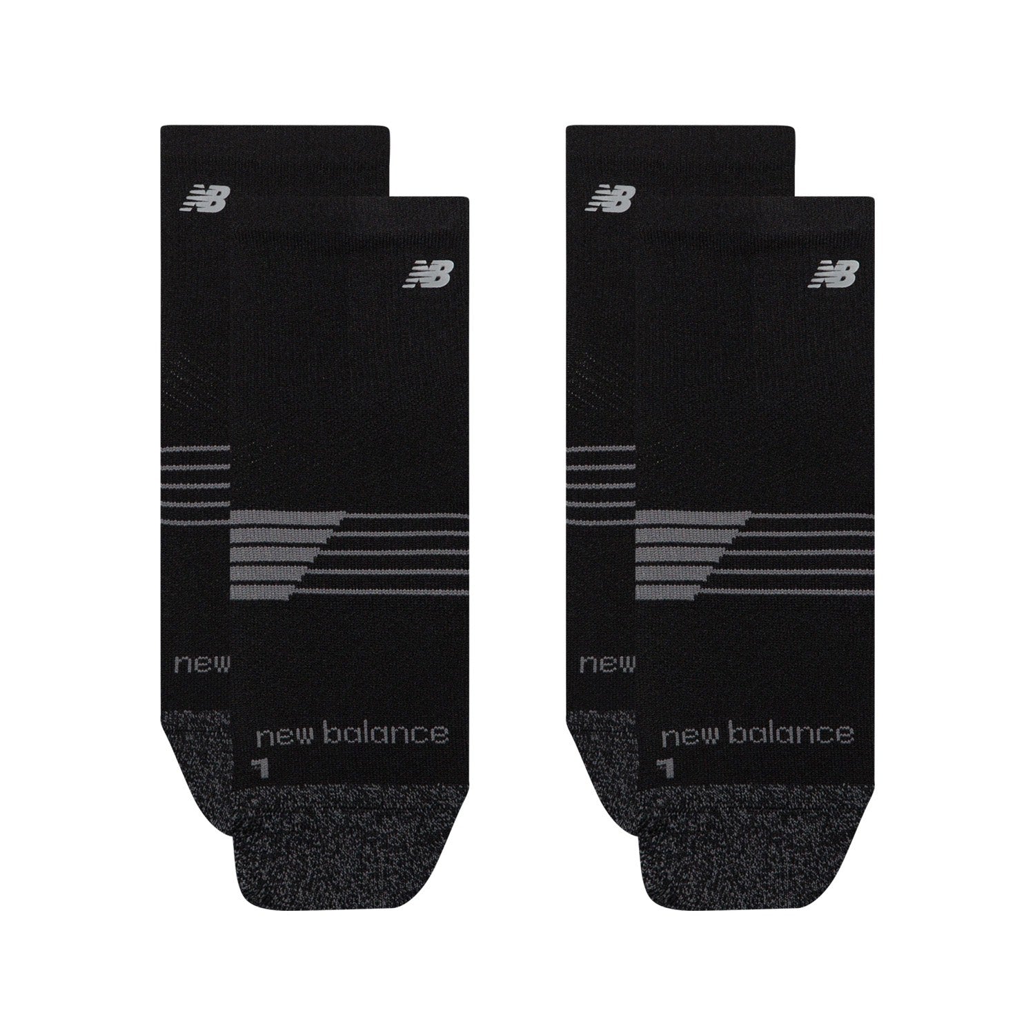 New Balance Pro Training Quarter Socks 2 Pack Black Secondary image