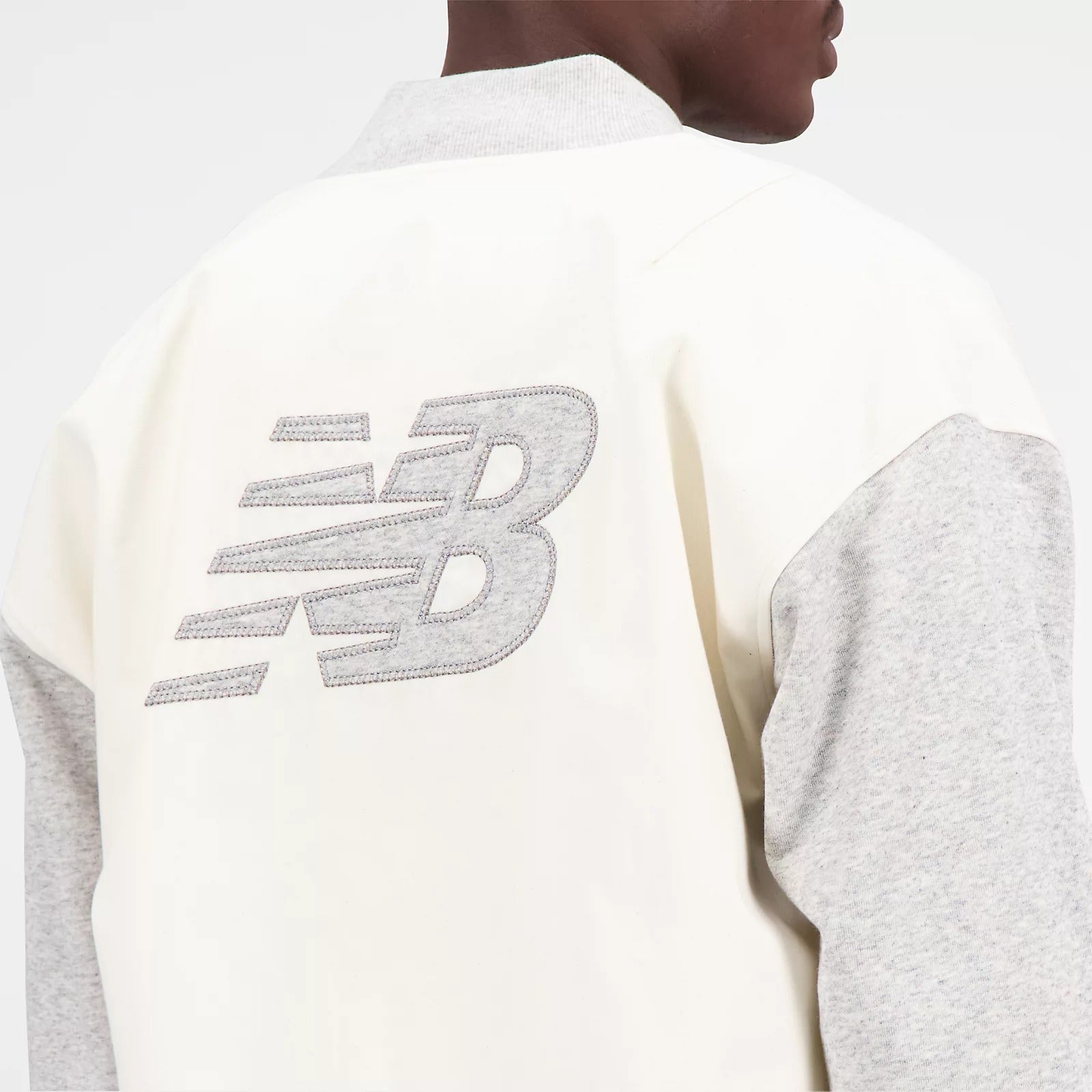 New Balance Uni-ssentials Undyed Varsity Jacket UJ31551-GIE - OUTERWEAR - Canada