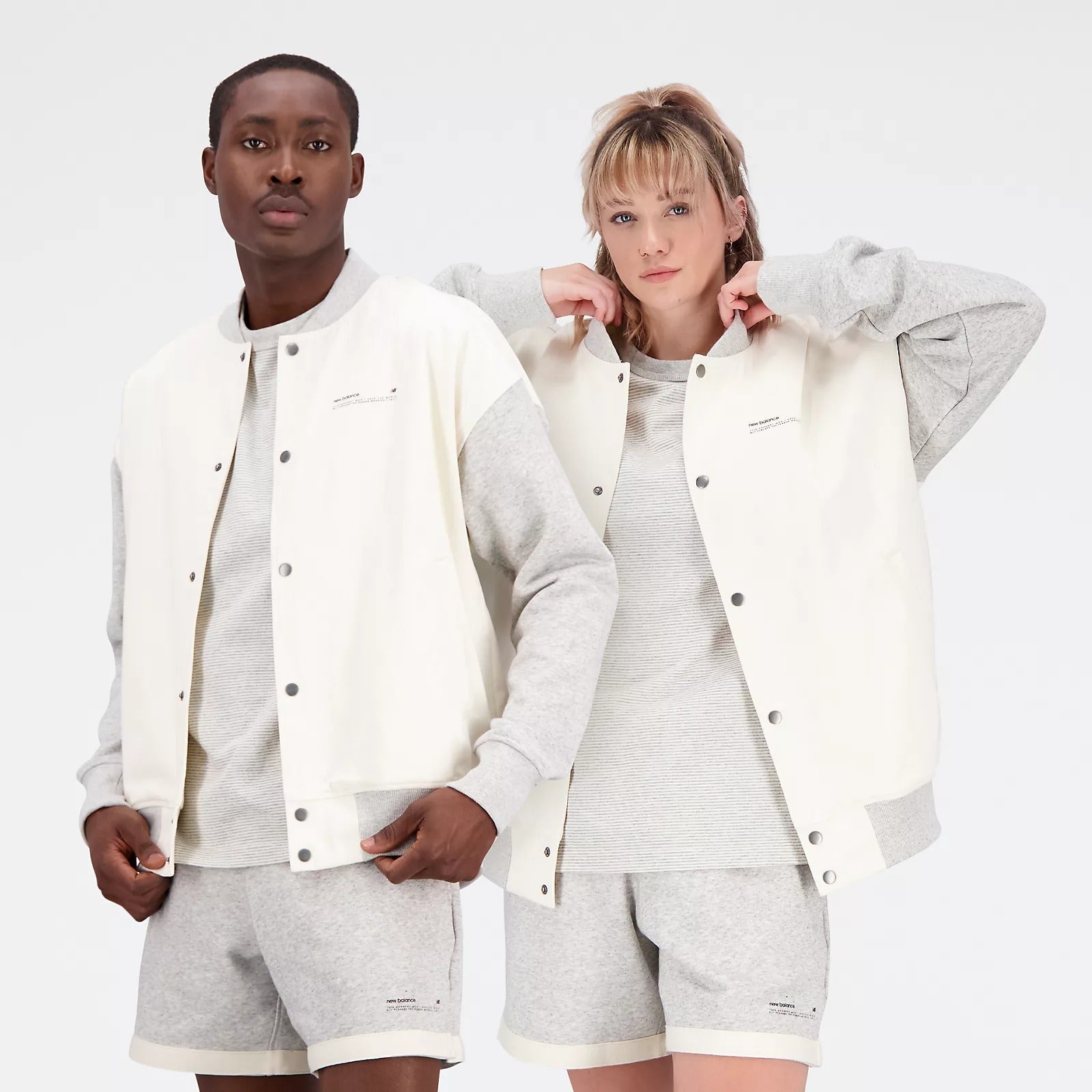 New Balance Uni-ssentials Undyed Varsity Jacket UJ31551-GIE - OUTERWEAR - Canada