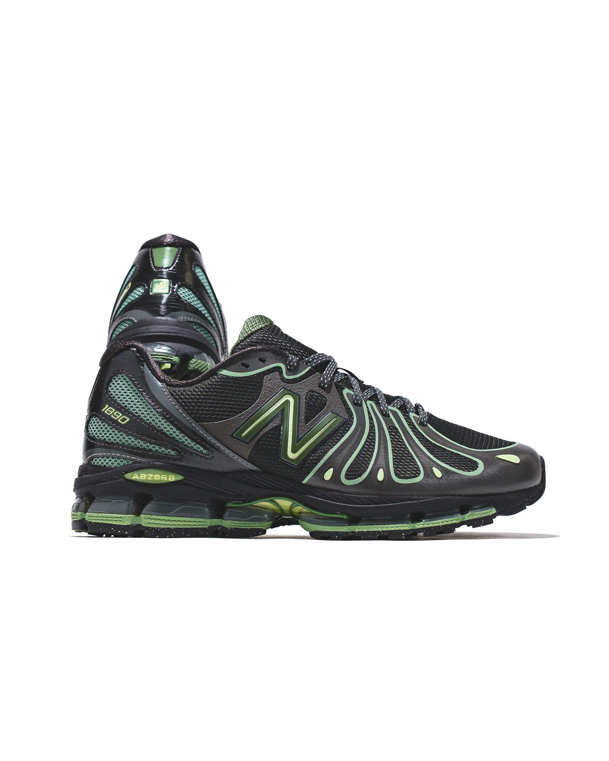 New Balance Unisex 1890 Faded Black Utility Green U189071H - FOOTWEAR - Canada