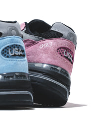 New Balance Unisex Made in USA 993 Pink Taffy U993PB - FOOTWEAR - Canada
