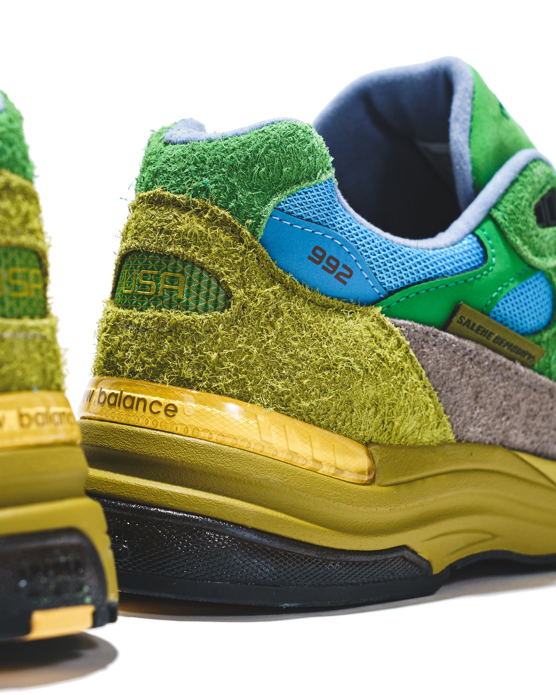 New Balance x Salehe Bembury Men New Balance 992 Green Sky Blue U992SB - FOOTWEAR - Canada