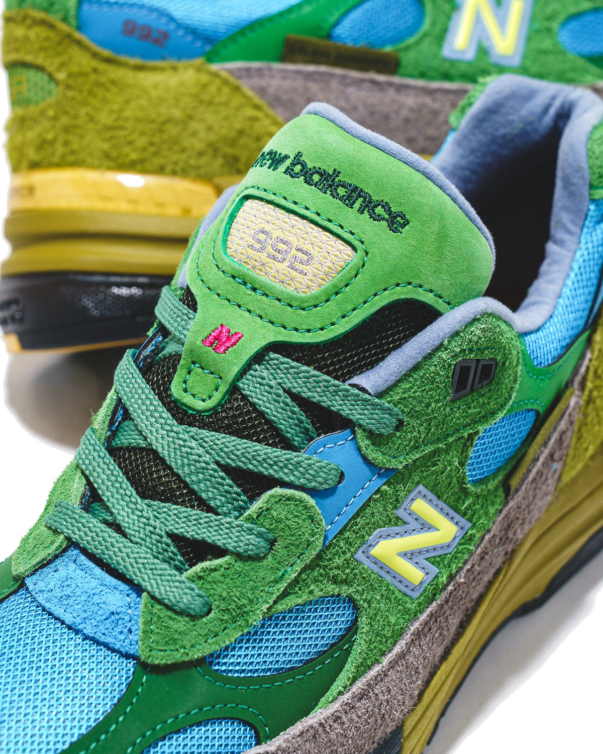 New Balance x Salehe Bembury Men New Balance 992 Green Sky Blue U992SB - FOOTWEAR - Canada