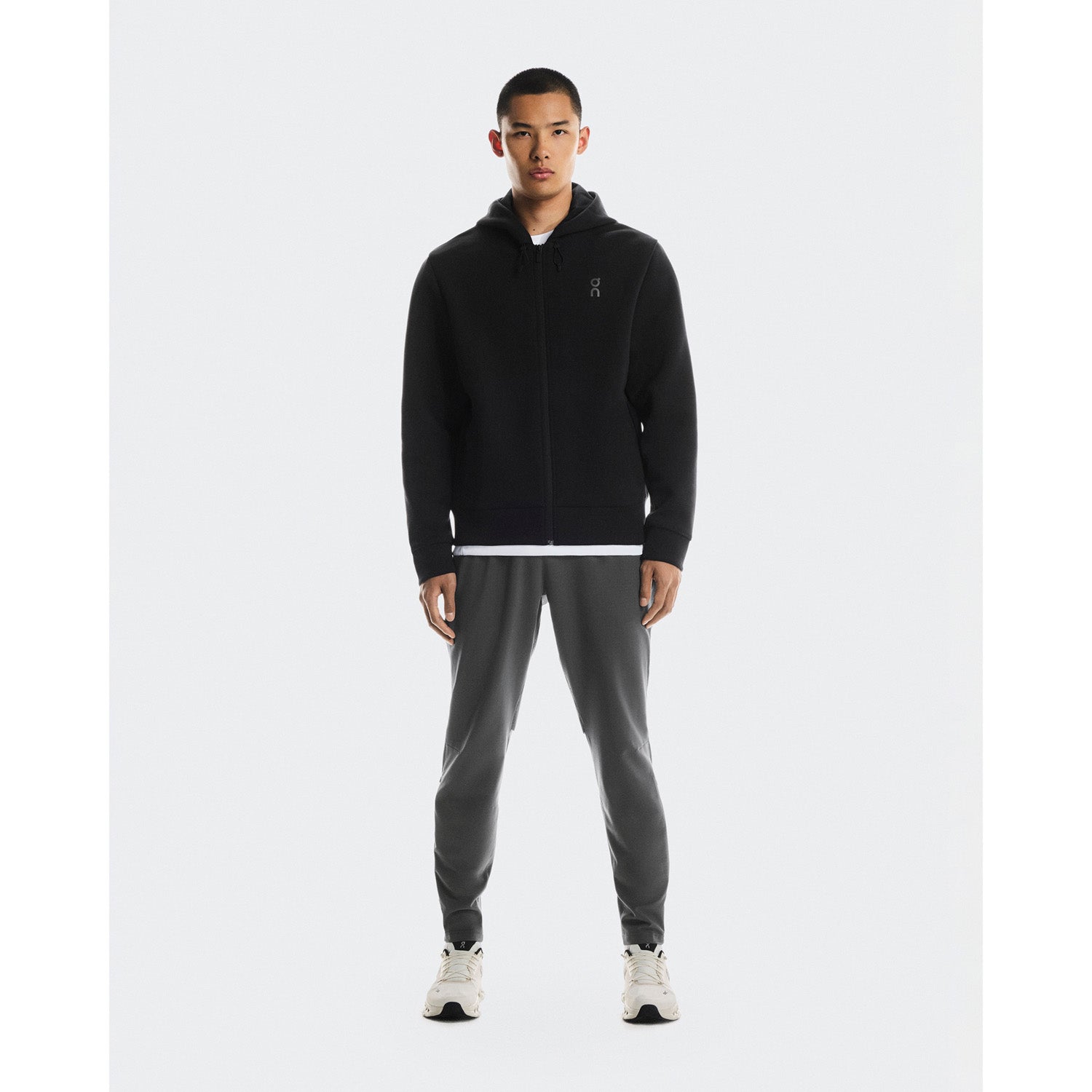 ON Men Focus Tech Zip Hoodie Black - SWEATERS - Canada