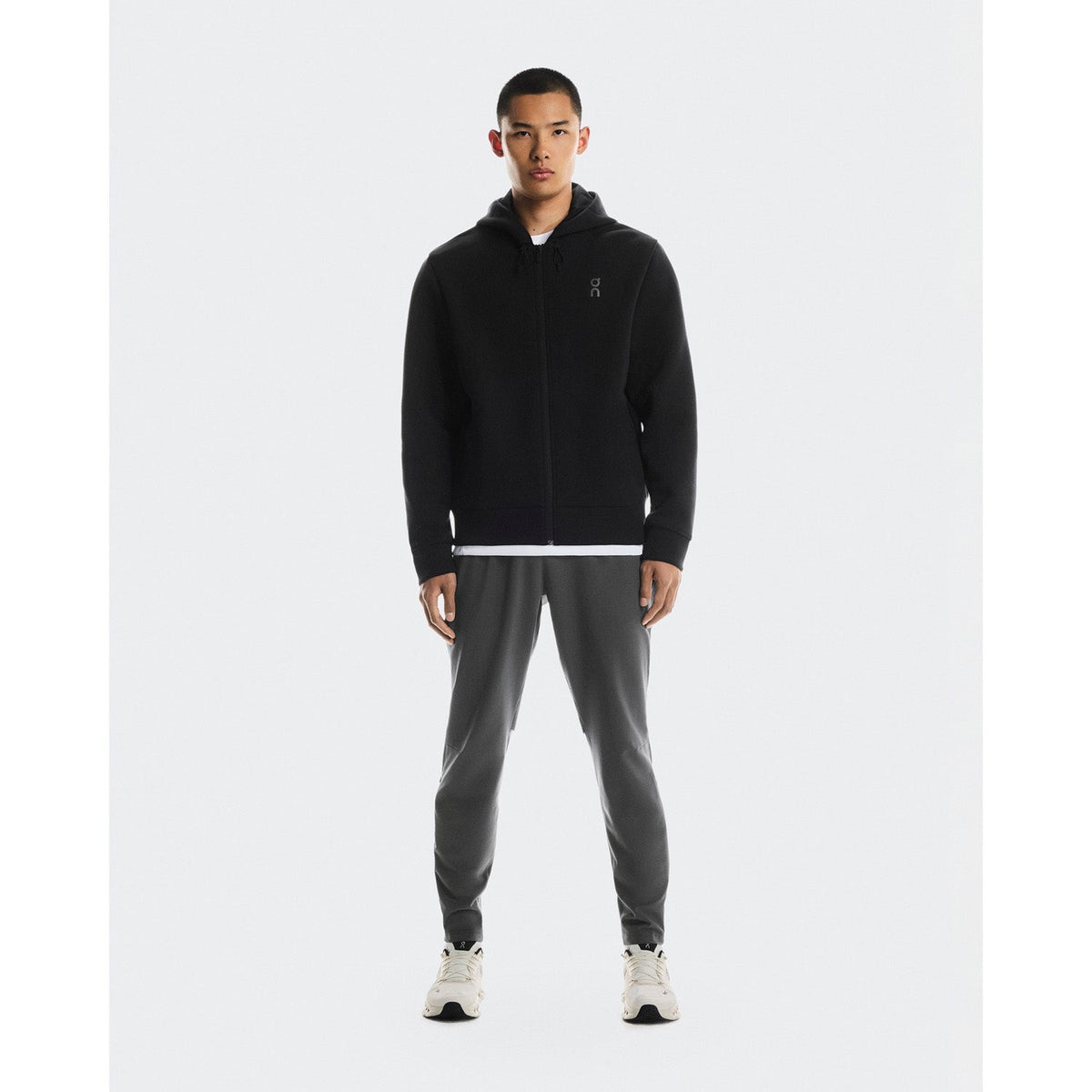 ON Men Focus Tech Zip Hoodie Black - SWEATERS - Canada
