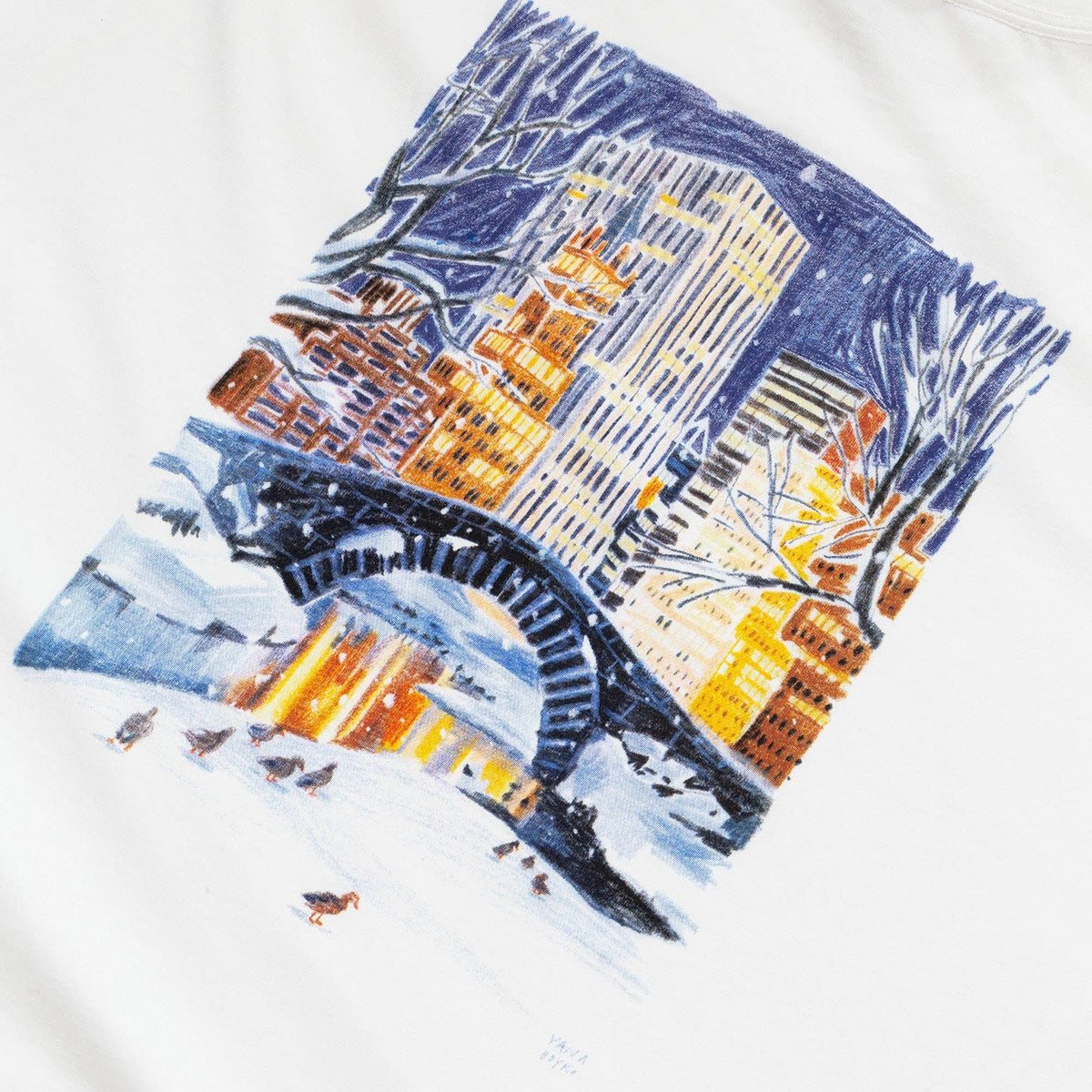 Only NY Central Park Flurries Long Sleeve T-Shirt White - T-SHIRTS - Canada