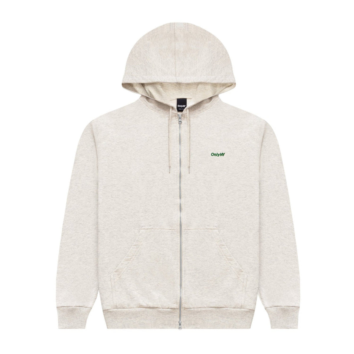 Only NY Thermal Waffle Lined Zip Hoodie Oatmeal Heather - SWEATERS - Canada Main image