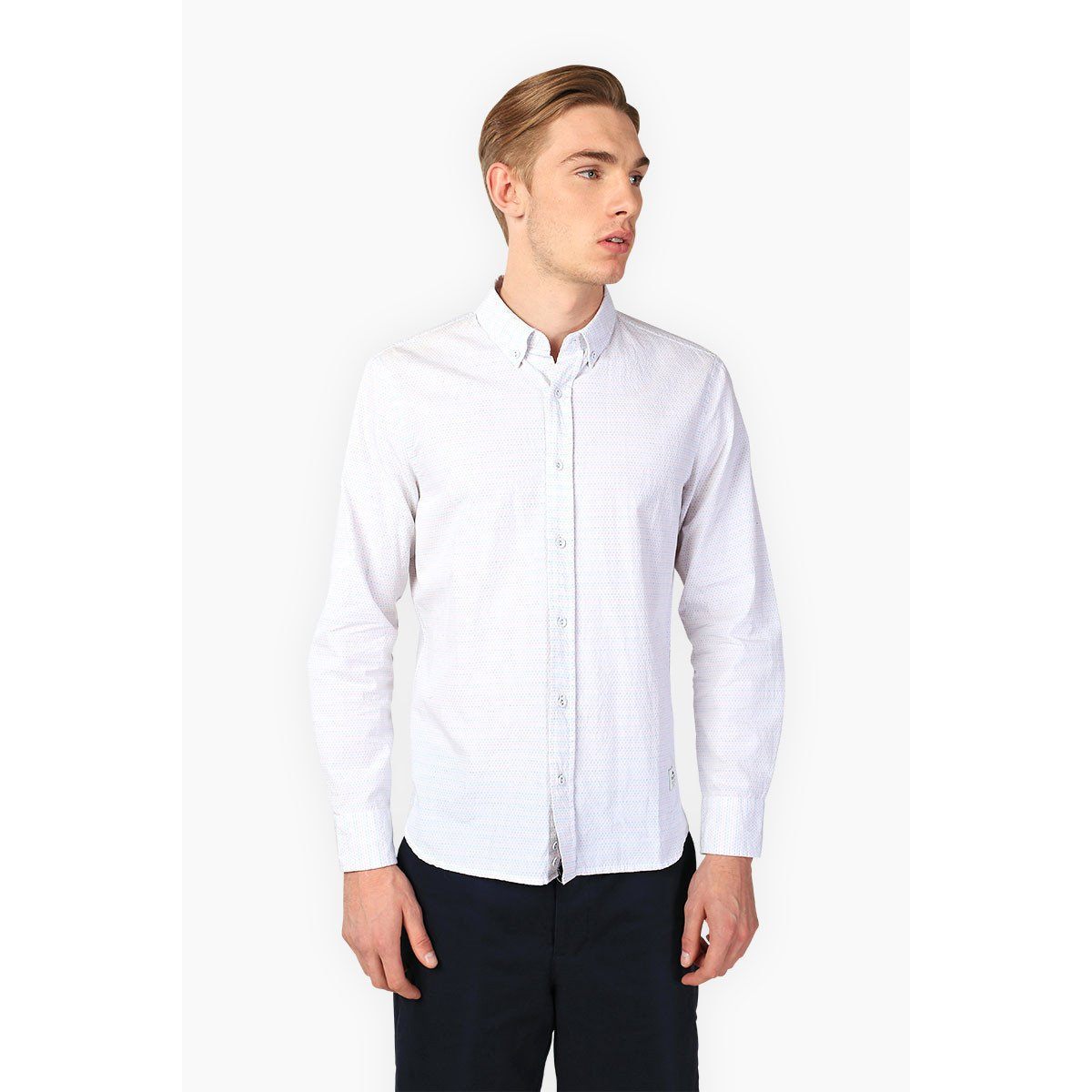 CLOTHING - PENFIELD MENS PERRY WOVEN DOT L/S SHIRT WHITE PFM511573116-012 Main image