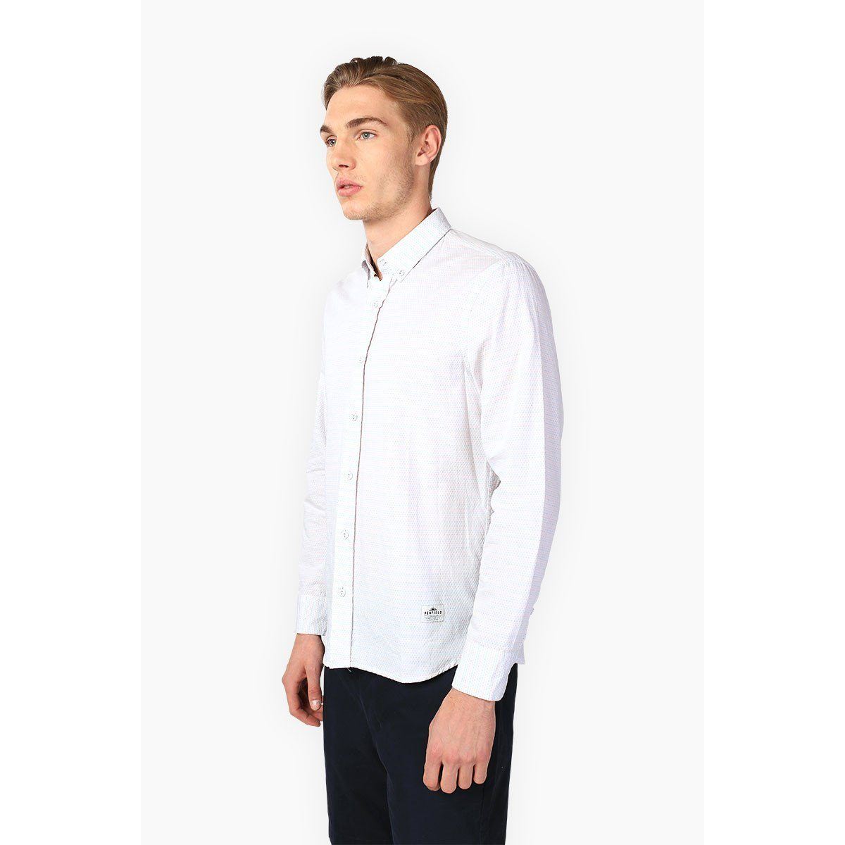 PENFIELD MENS PERRY WOVEN DOT L/S SHIRT WHITE PFM511573116-012 Secondary image