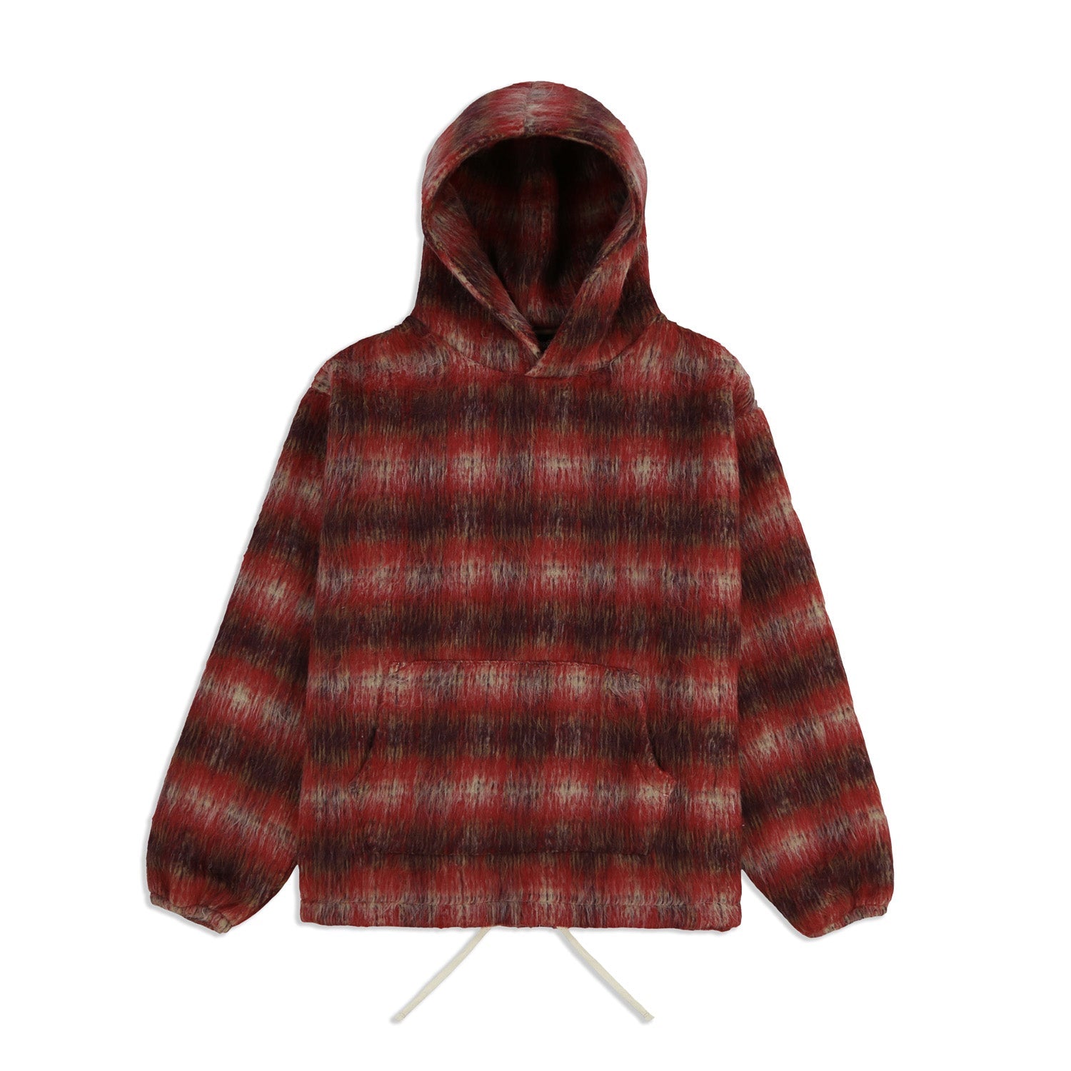 Pleasures Men Nameless Poncho Hoodie Red - SWEATERS - Canada