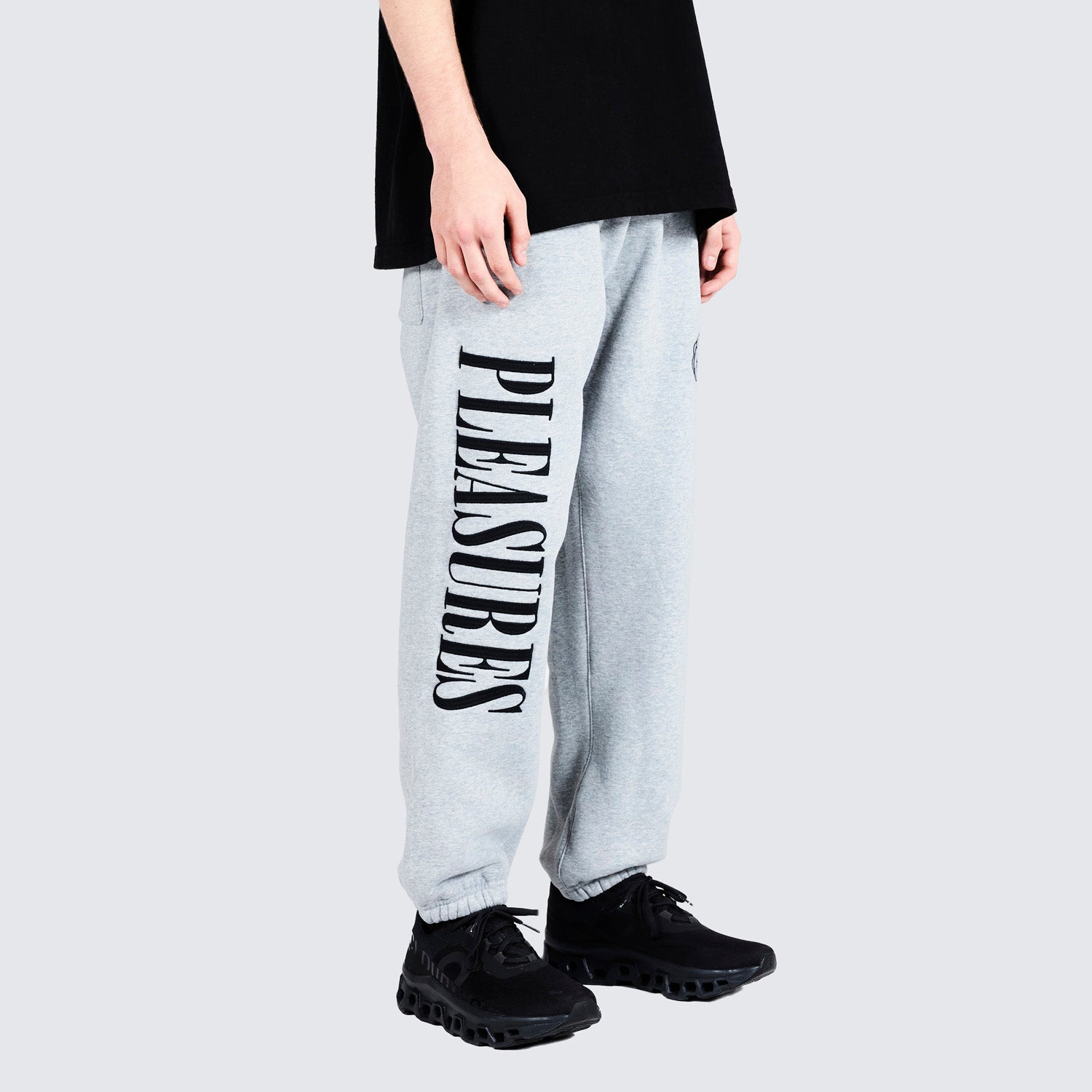 Pleasures Men Nerd Sweatpants Heather Grey - BOTTOMS - Canada