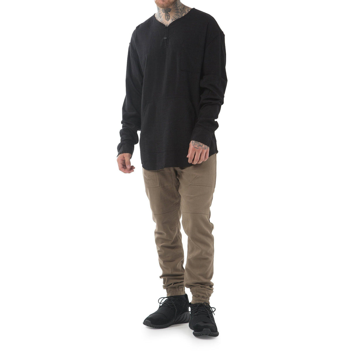 CLOTHING - Publish Jakobe L/s Button Up Black P1702054-BLK Main image
