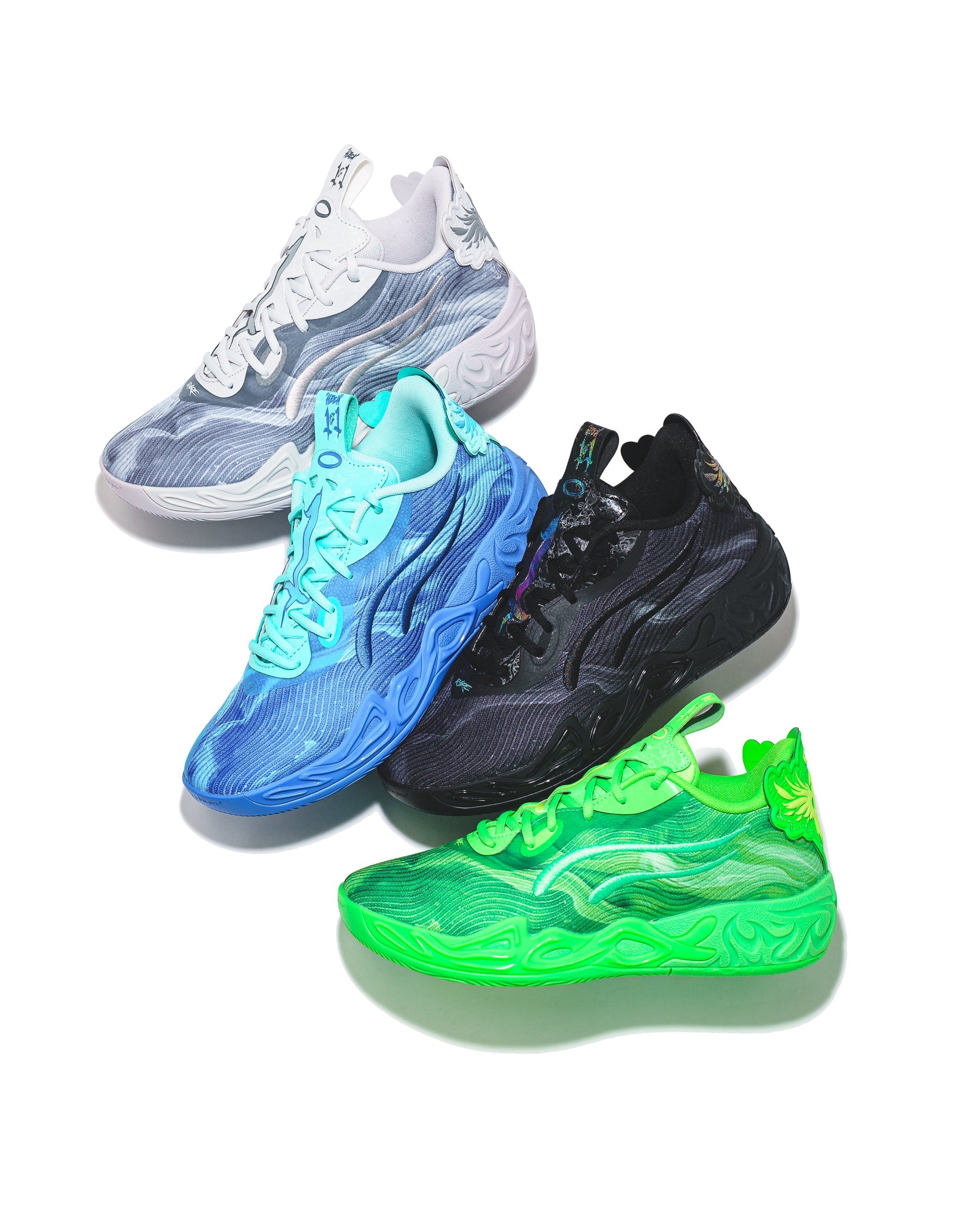 Puma Basketball Men LaMelo Ball MB.04 Lo Team Black Dark Amethyst 312174-01 - FOOTWEAR - Canada