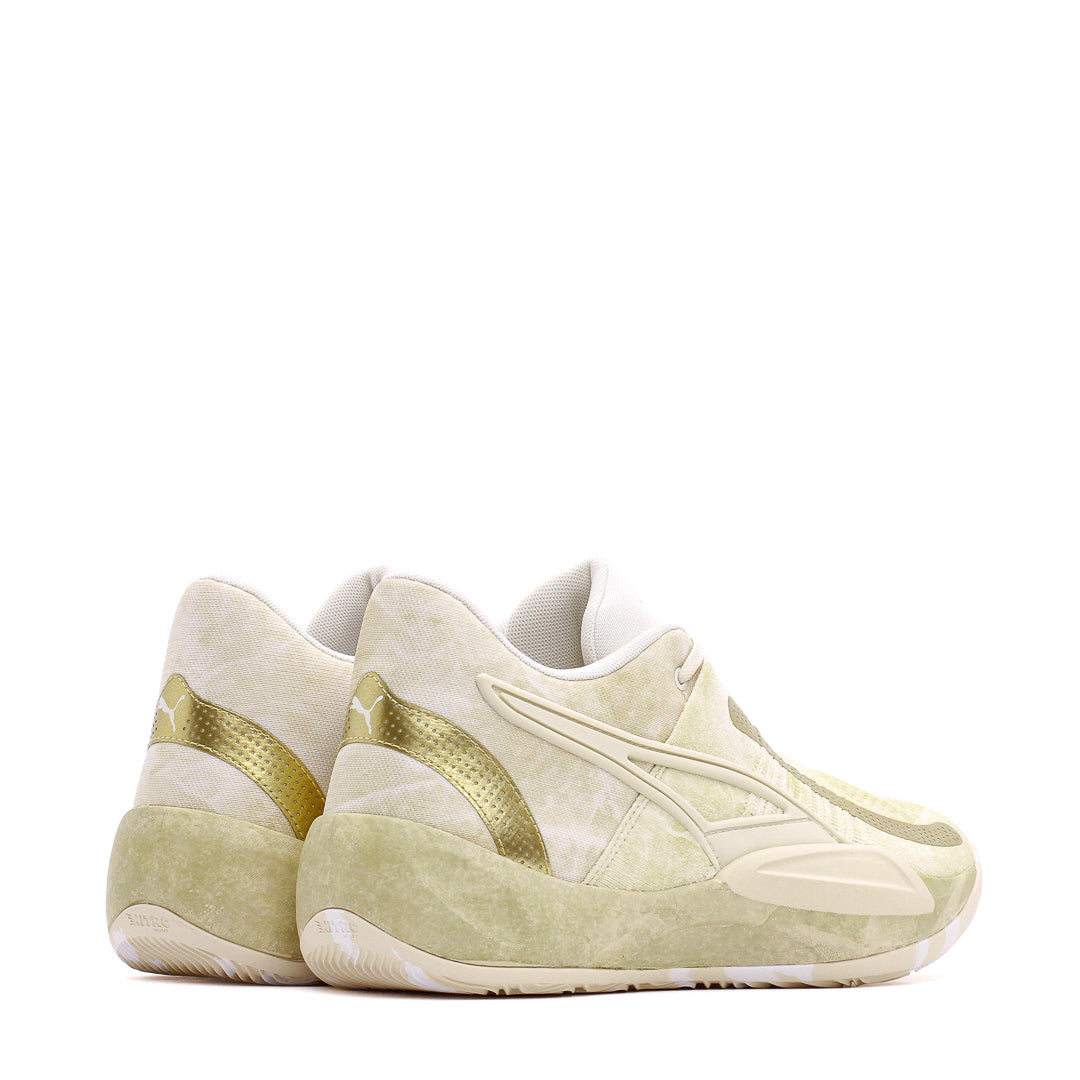 Puma Men Rise Nitro Nephrite Frosted Ivory Metallic Gold 378279-01 - FOOTWEAR - Canada