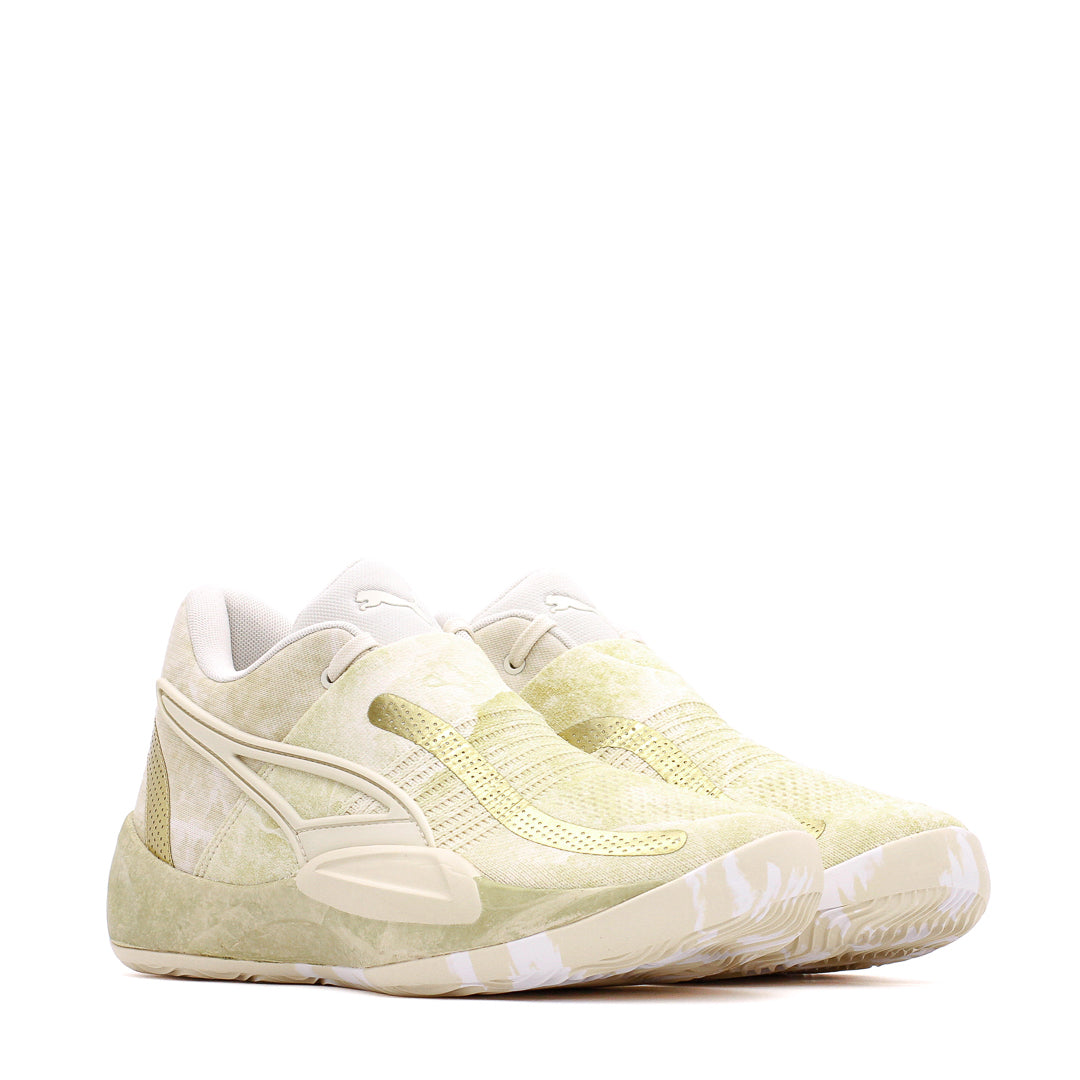 Puma Basketball Men Rise Nitro Nephrite Frosted Ivory Metallic Gold 378279-01 Secondary image