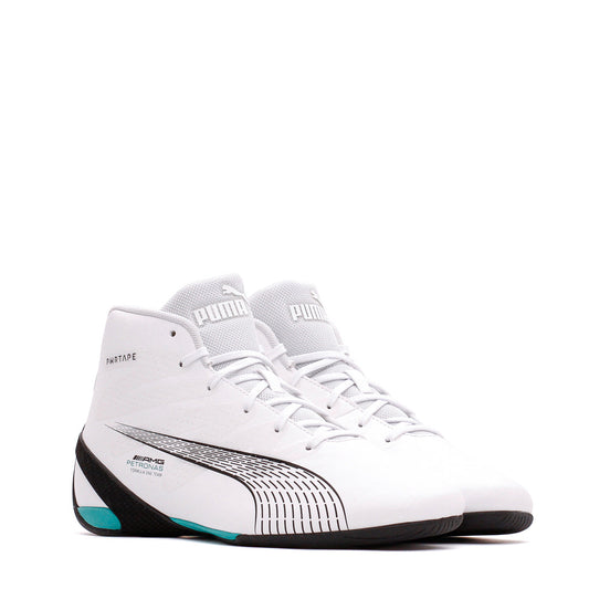 Puma Men MAPF1 Carbon Cat Mid White Green Black 307544 01