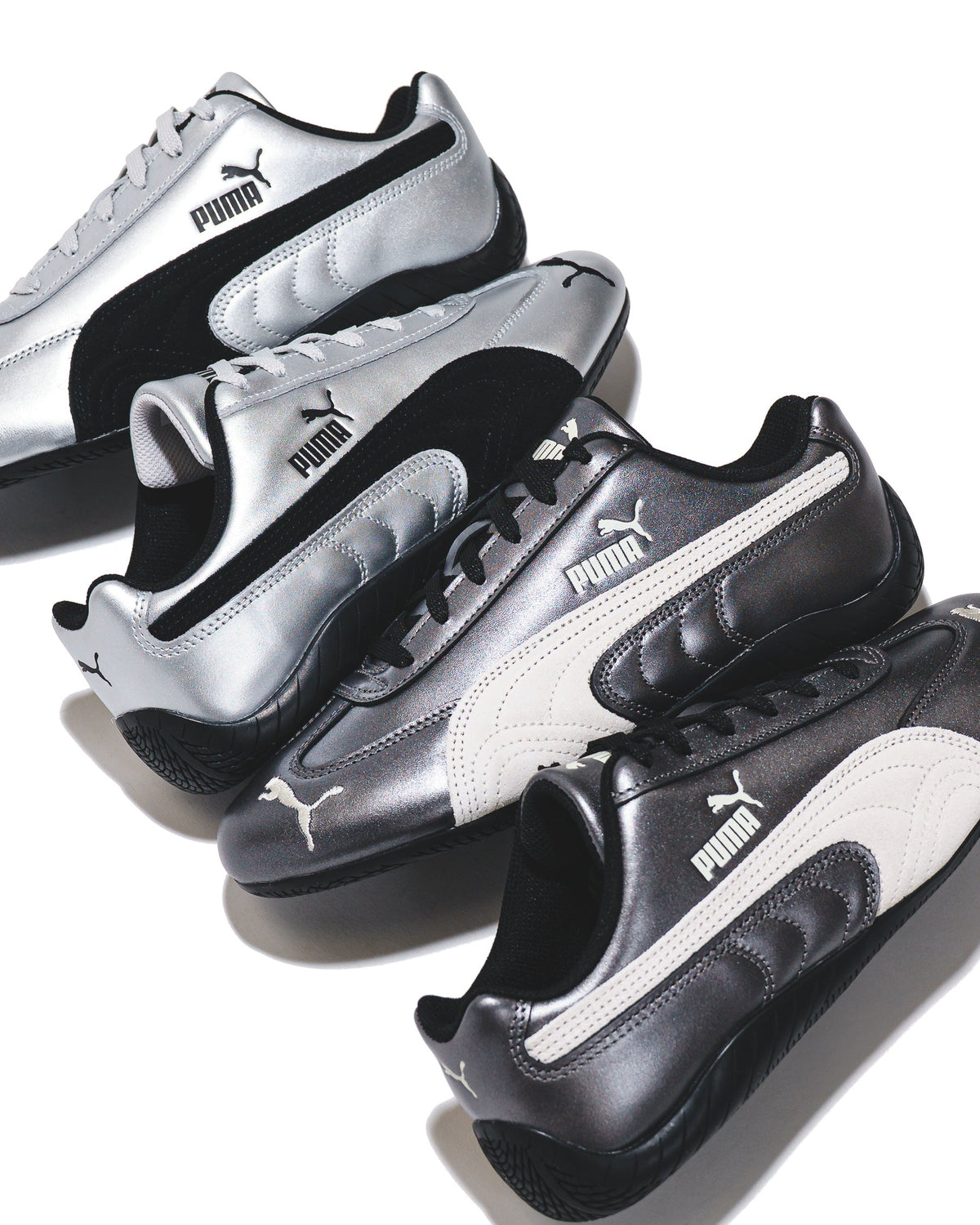 Puma Women Speedcat Metallic Silver Black 405357 01 FOOTWEAR Canada