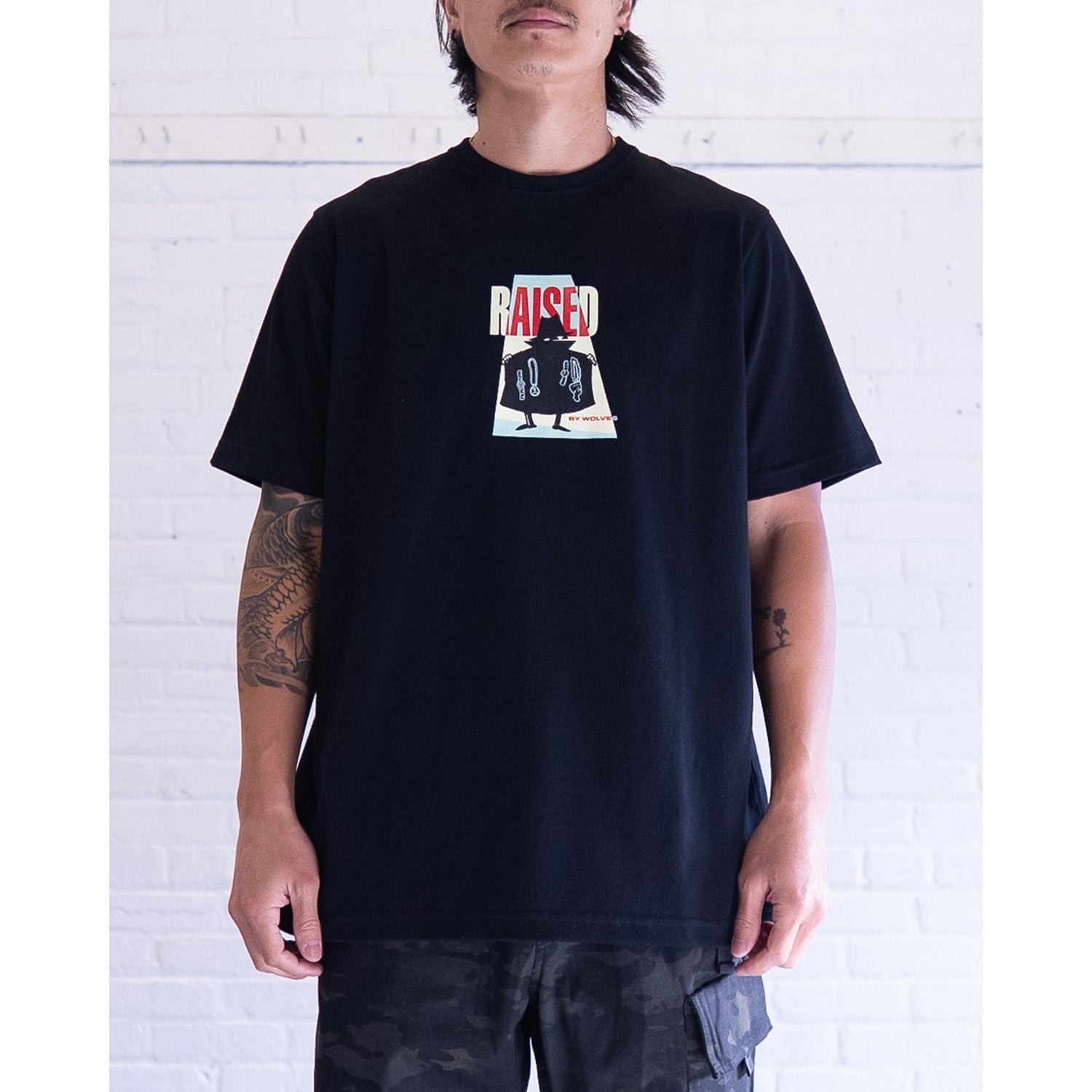 Raised By Wolves Bootleg Tee Black Secondary image