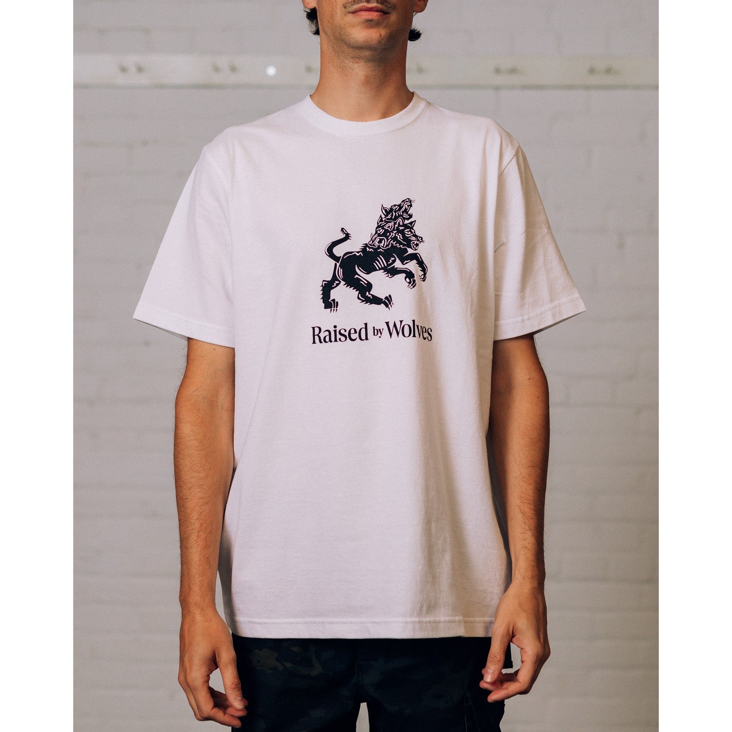 Raised By Wolves Cerberus Tee White - T-SHIRTS - Canada