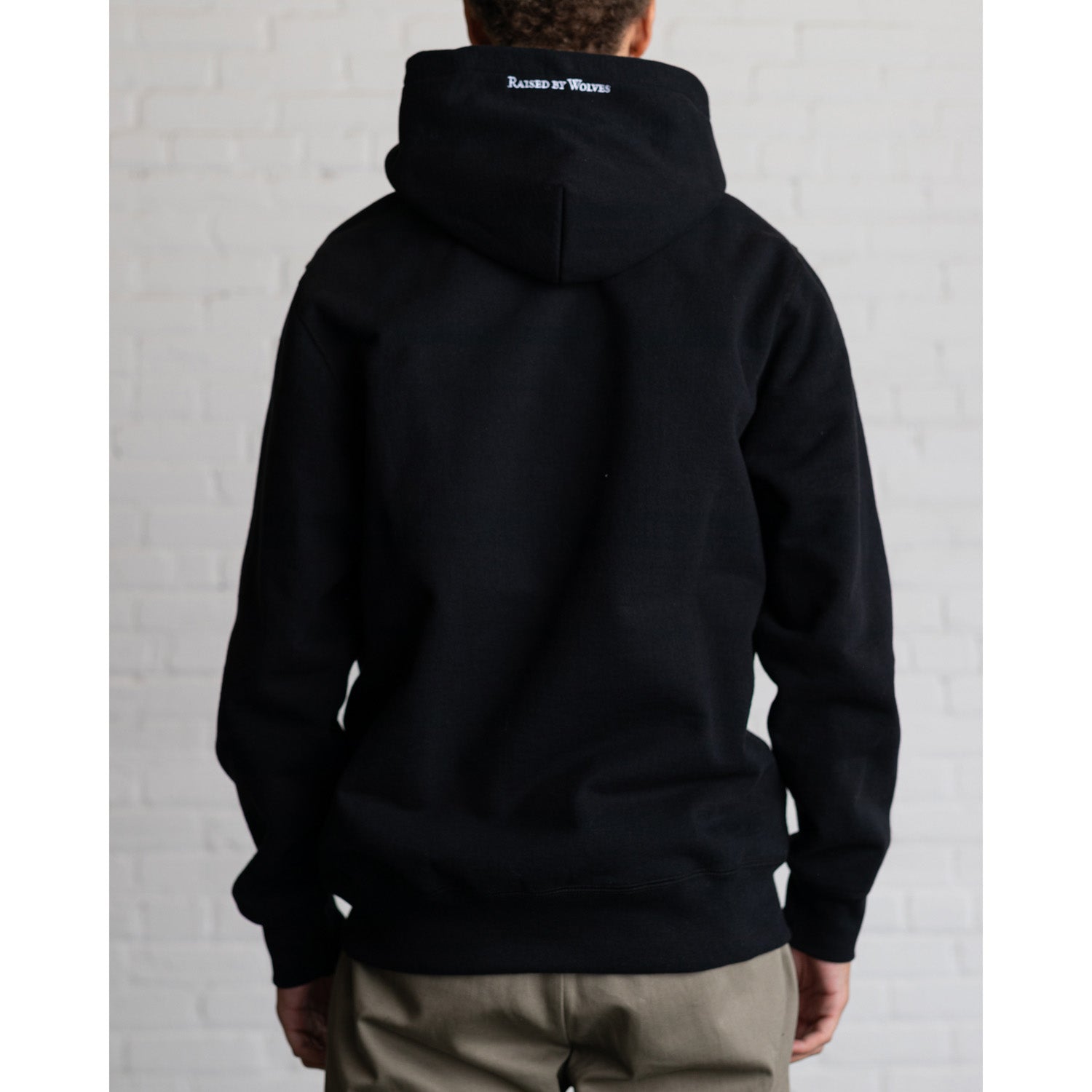 Raised By Wolves Classic Heavyweight Snap Hoodie Black - SWEATERS - Canada