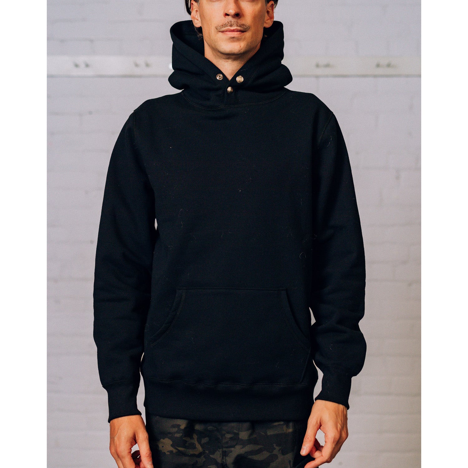 Raised By Wolves Classic Snap Hoodie Black - SWEATERS - Canada