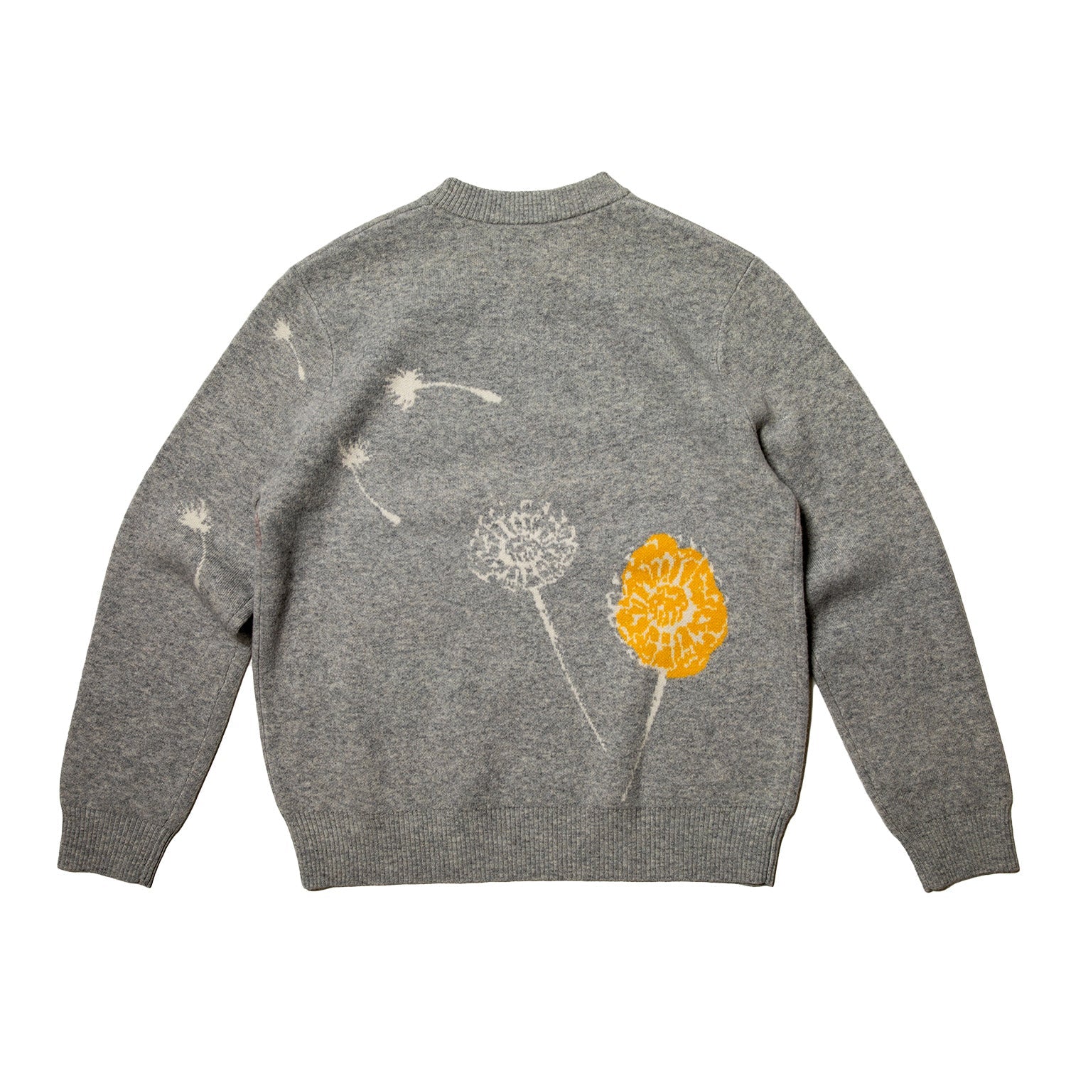 Raised By Wolves DMA Intarsia Sweater Heathered Grey - SWEATERS - Canada