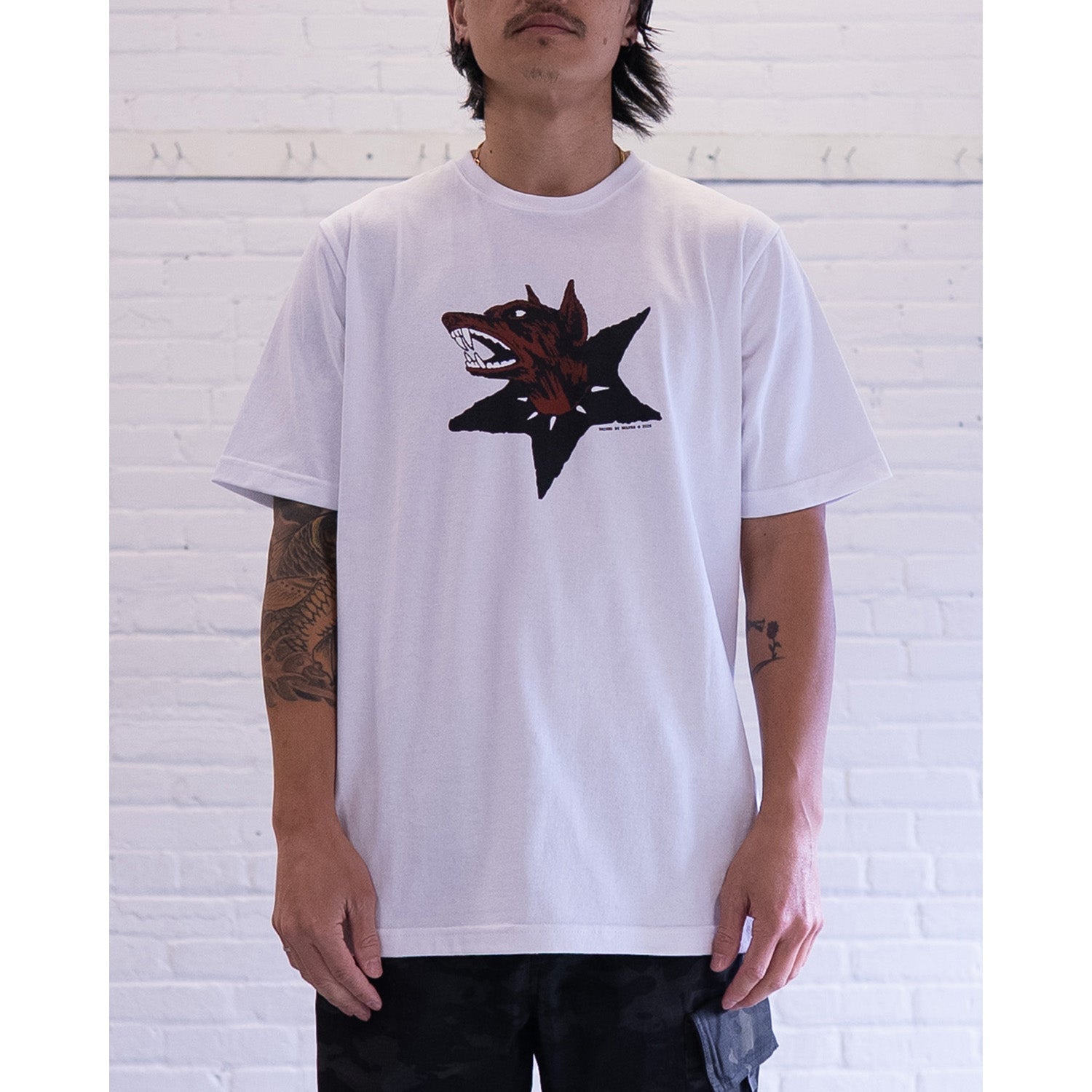 Raised By Wolves Dog Star Tee White - T-SHIRTS - Canada