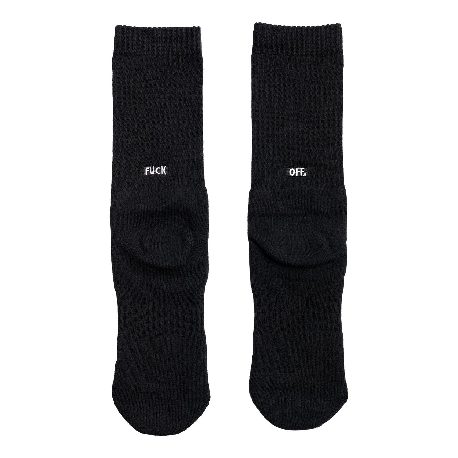 Raised By Wolves Fuck Off Crew Socks Black - ACCESSORIES - Canada