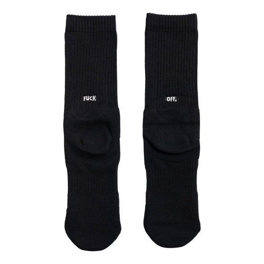 Raised By Wolves Fuck Off Crew Socks Black - ACCESSORIES - Canada