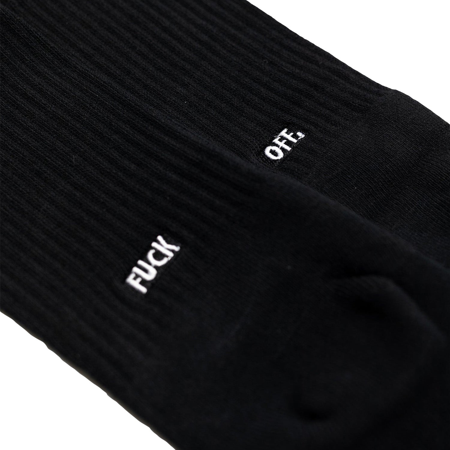 Raised By Wolves Fuck Off Crew Socks Black - ACCESSORIES - Canada