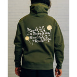 Raised By Wolves Men Seeds of Rebellion Snap Hoodie Olive - SWEATERS Canada
