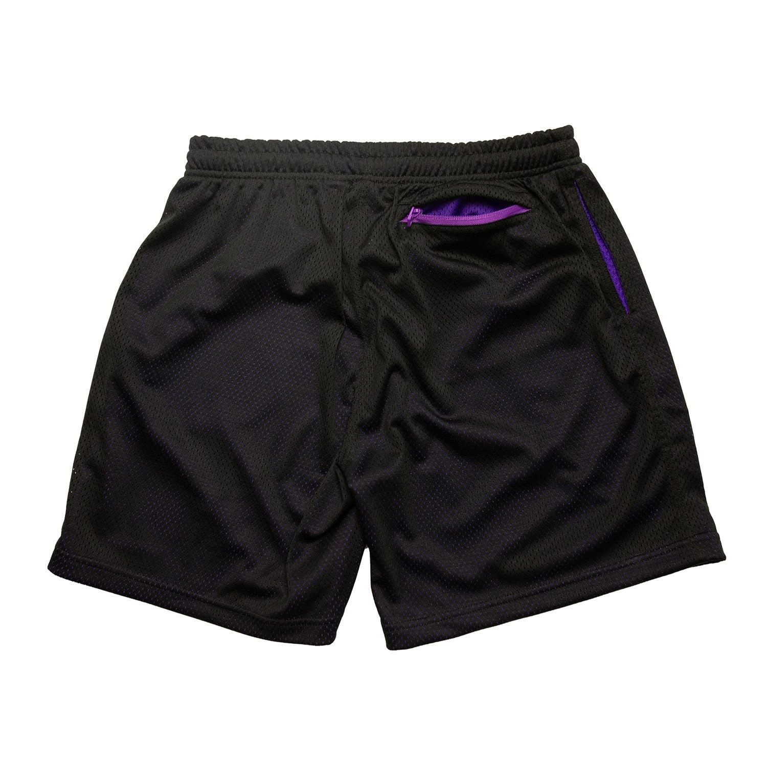 Raised By Wolves Men Two - Tone Mesh Shorts Black Purple - Canada