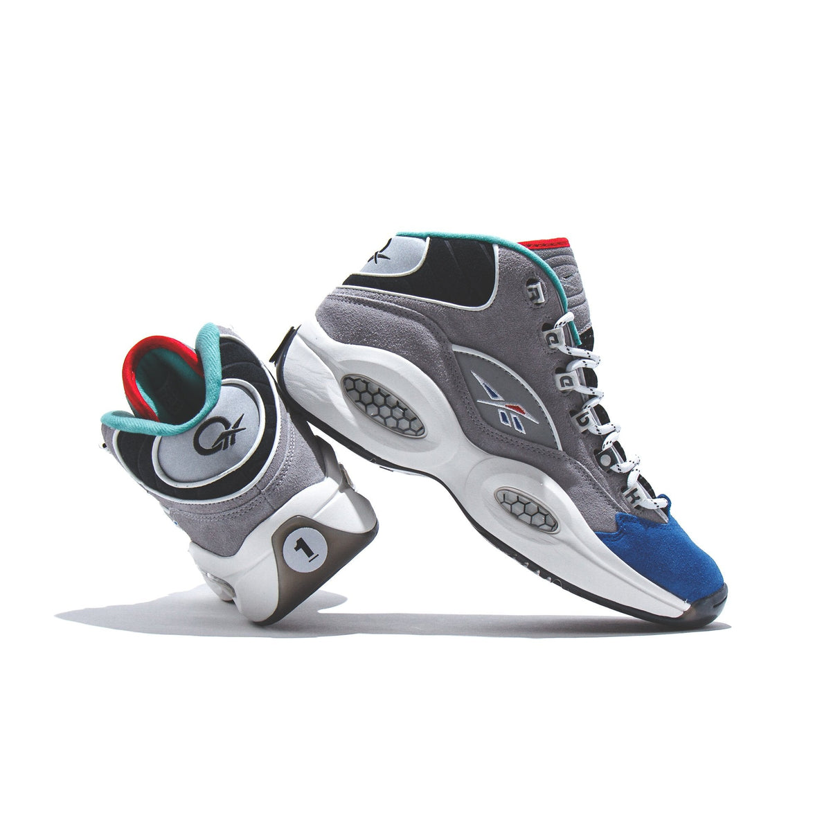 Reebok Classics Men Question Mid Allen Iverson Draft Night Grey Blue GZ7283 - FOOTWEAR - Canada