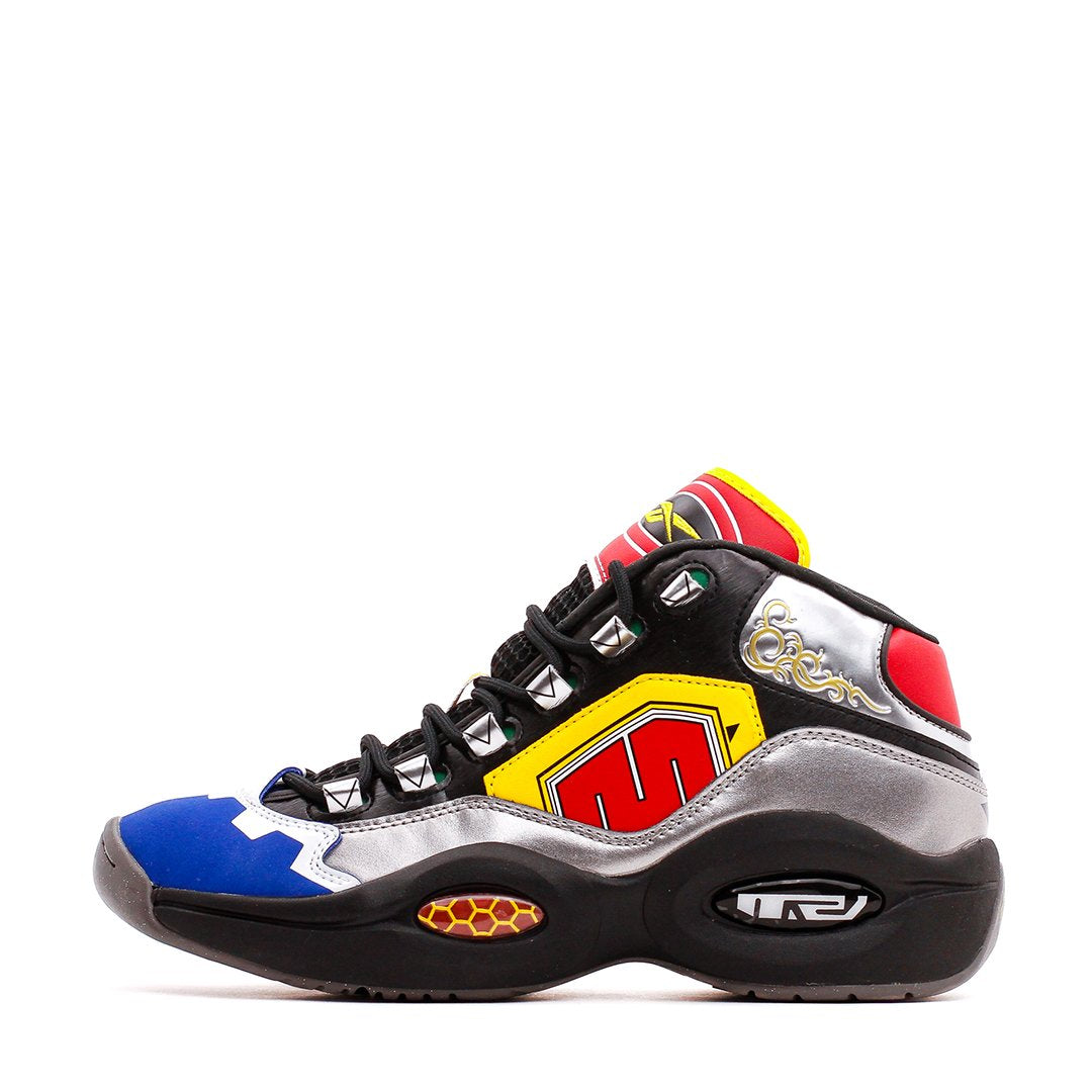 Reebok Classics Men x Power Rangers Question Mid Allen Iverson Black Silver Red GY0590 - FOOTWEAR - Canada