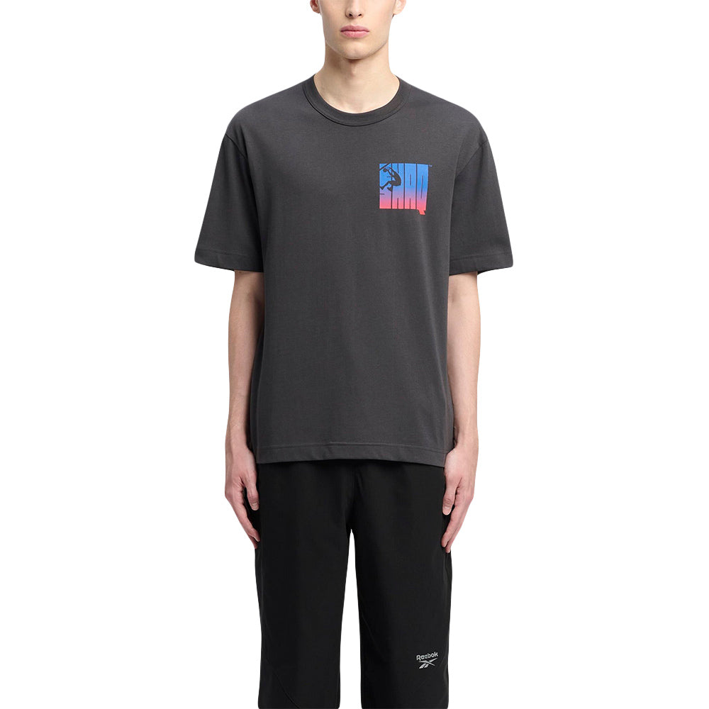 Reebok Men Shaq Silo Logo Tee Washed Black 100218846 Secondary image