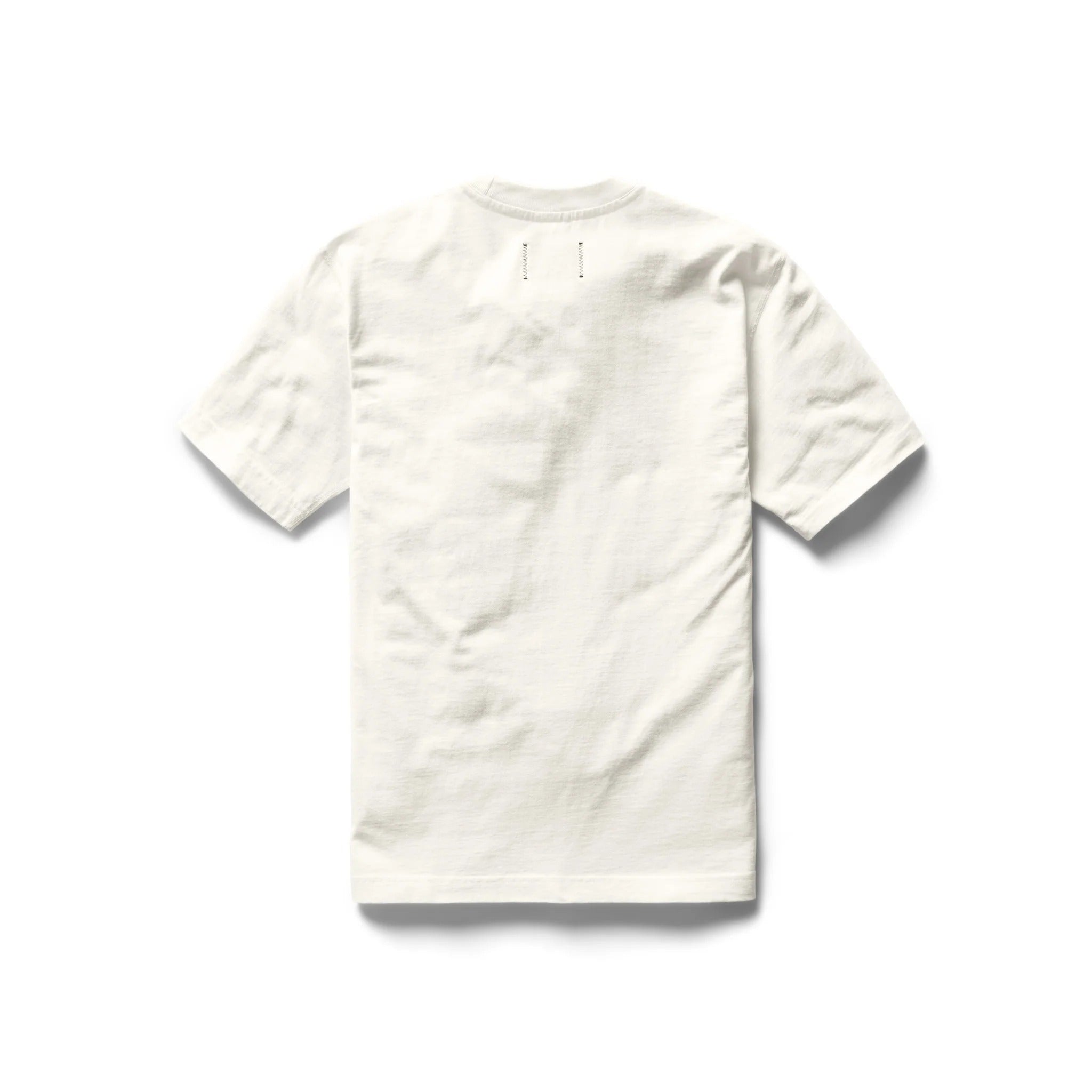 Reigning Champ Men Embroidered Script T-Shirt Ivory RC-1377-IVO - T-SHIRTS - Canada