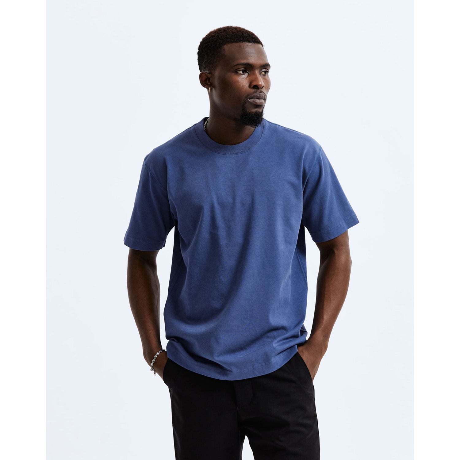 Reigning Champ Men Knit Mid Wt Jersey T-Shirt Lapis RC-1311-LPS - T-SHIRTS Canada