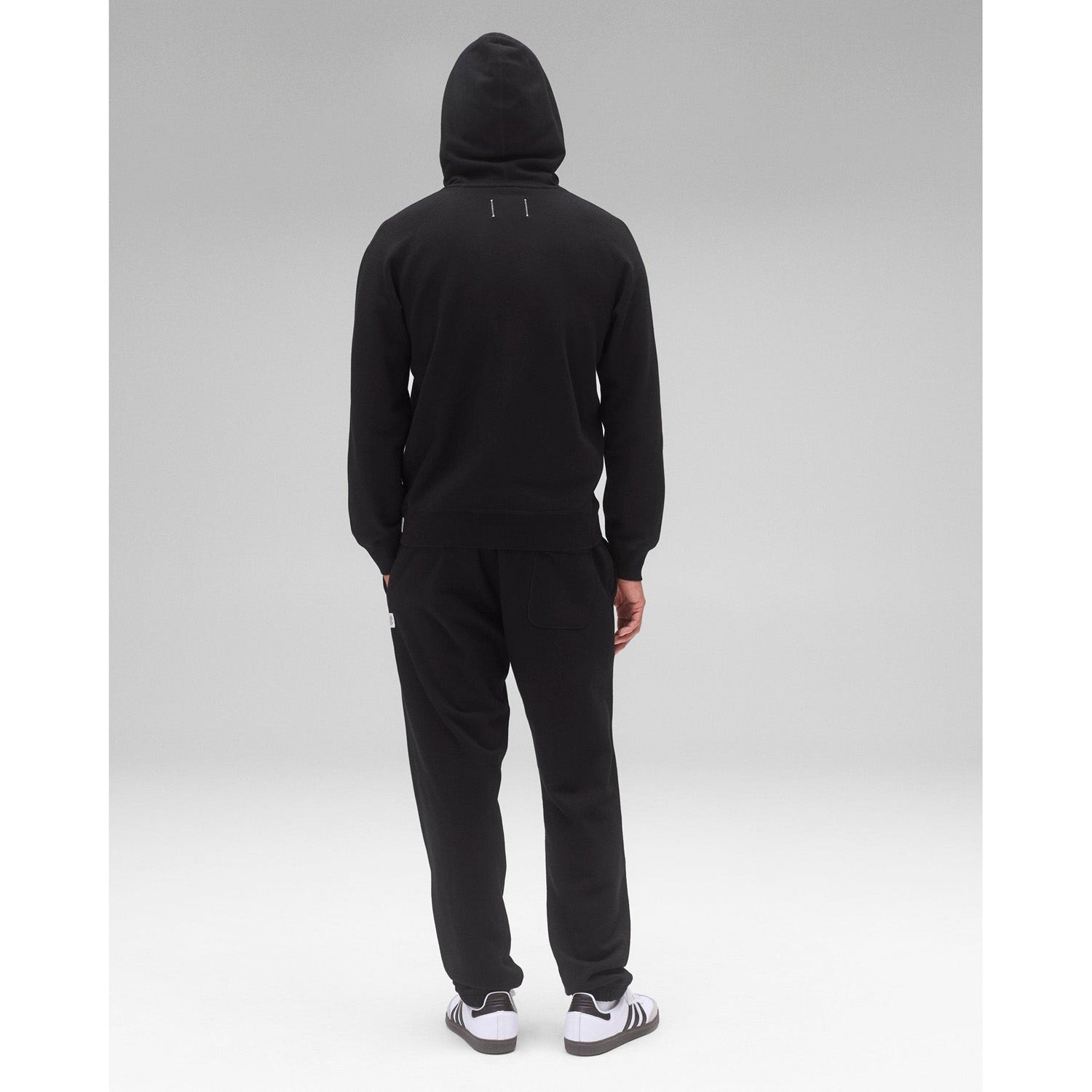 Reigning Champ Men Knit Midweight Terry Arch Logo Hoodie Black - SWEATERS - Canada