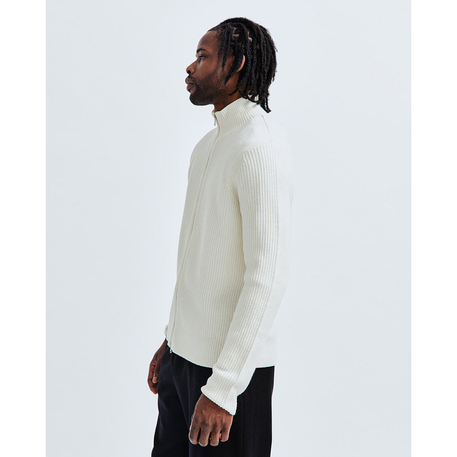 Reigning Champ Men Knit Vinnie Track Jacket Ivory RC-6031-IVO - OUTERWEAR - Canada