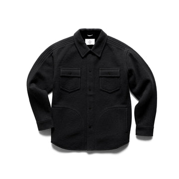 Reigning Champ Men Knit Wool Overshirt Black RC-8011-BLK - SWEATERS - Canada