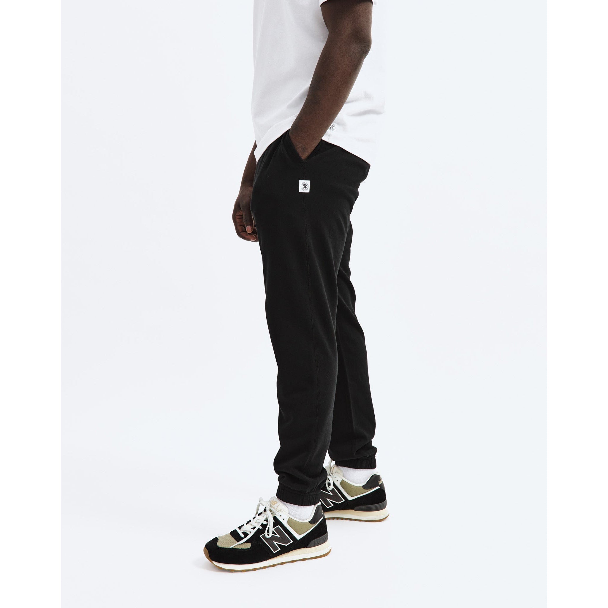 Reigning Champ Men Lightweight Terry Cuffed Sweatpant Black RC-5443-BLK - BOTTOMS - Canada