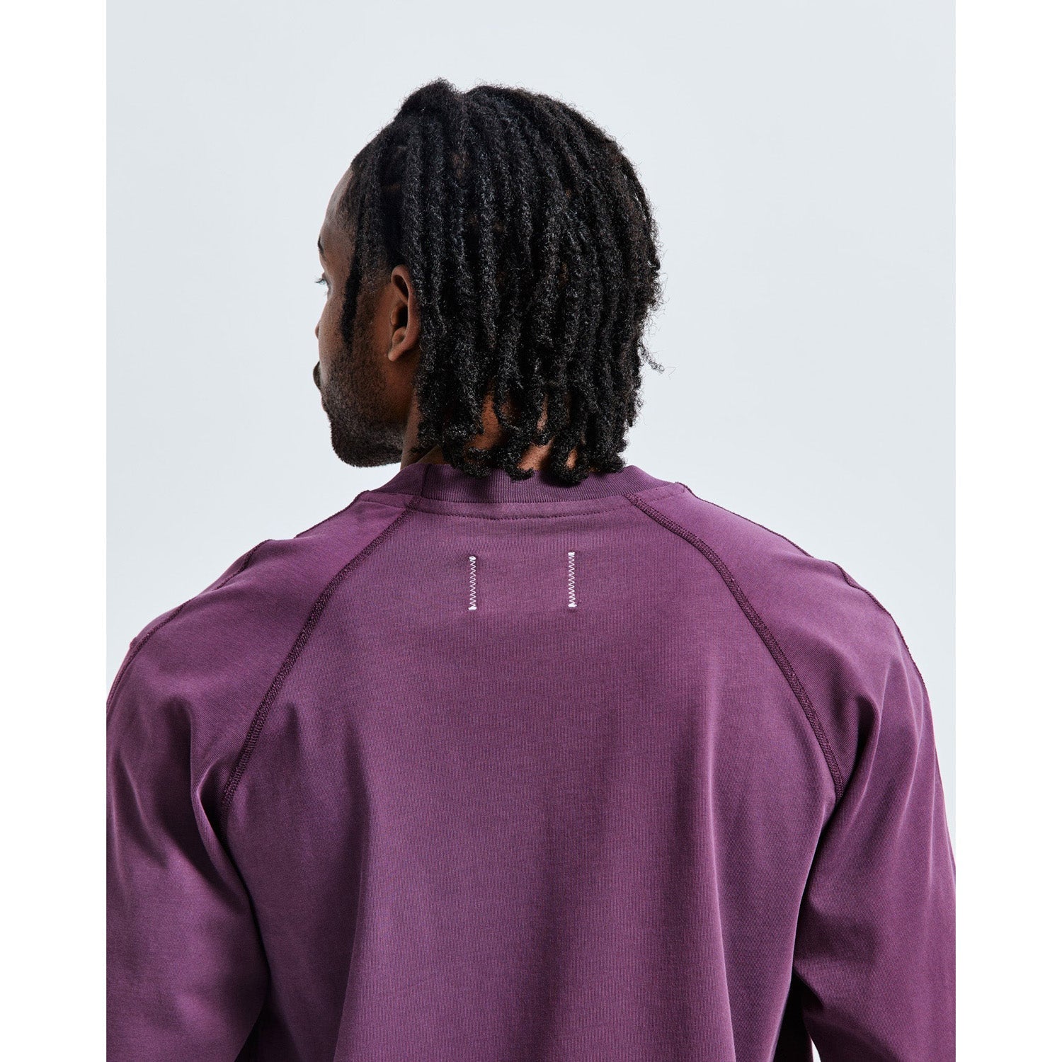 Reigning Champ Mid Wt Jersey Long Sleeve Aubergine RC-2222-AUB - T-SHIRTS - Canada