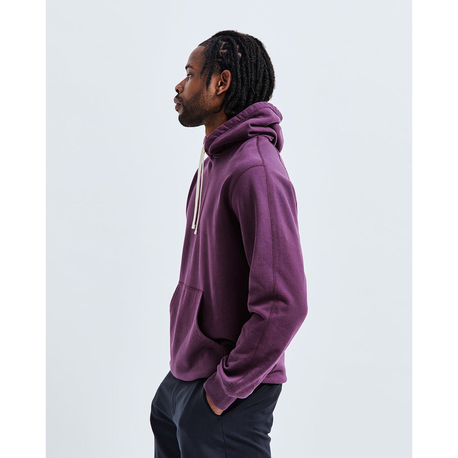 Reigning Champ Mid Wt Terry Classic Hoodie Aubergine RC-3884-AUB - SWEATERS - Canada