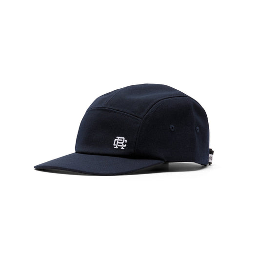 Reigning Champ Woven Wool Monogram 5-Panel Cap Navy RC-7380-NVY - HEADWEAR - Canada